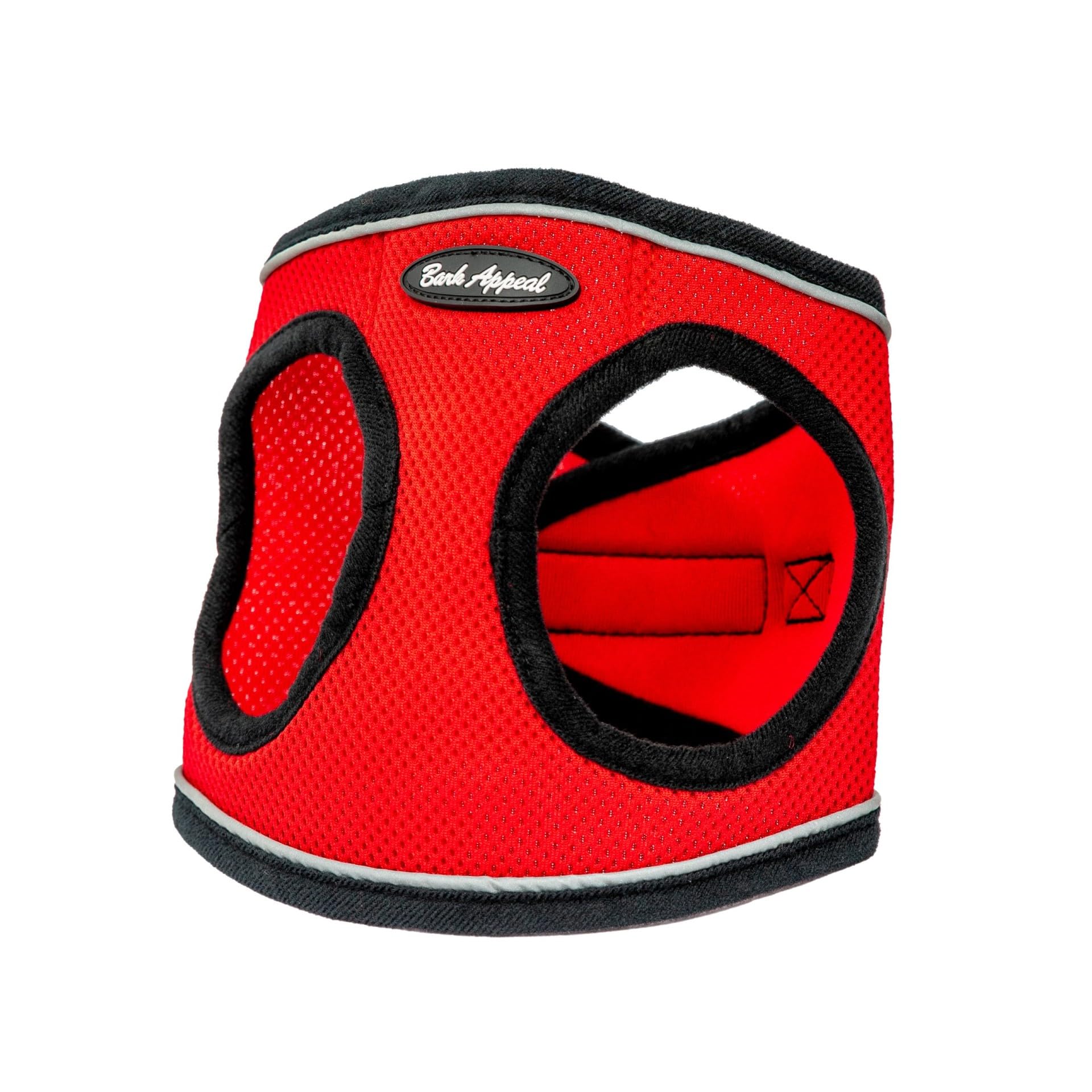 Bark Appeal Reflective Mesh Step In Harness (Red, M)