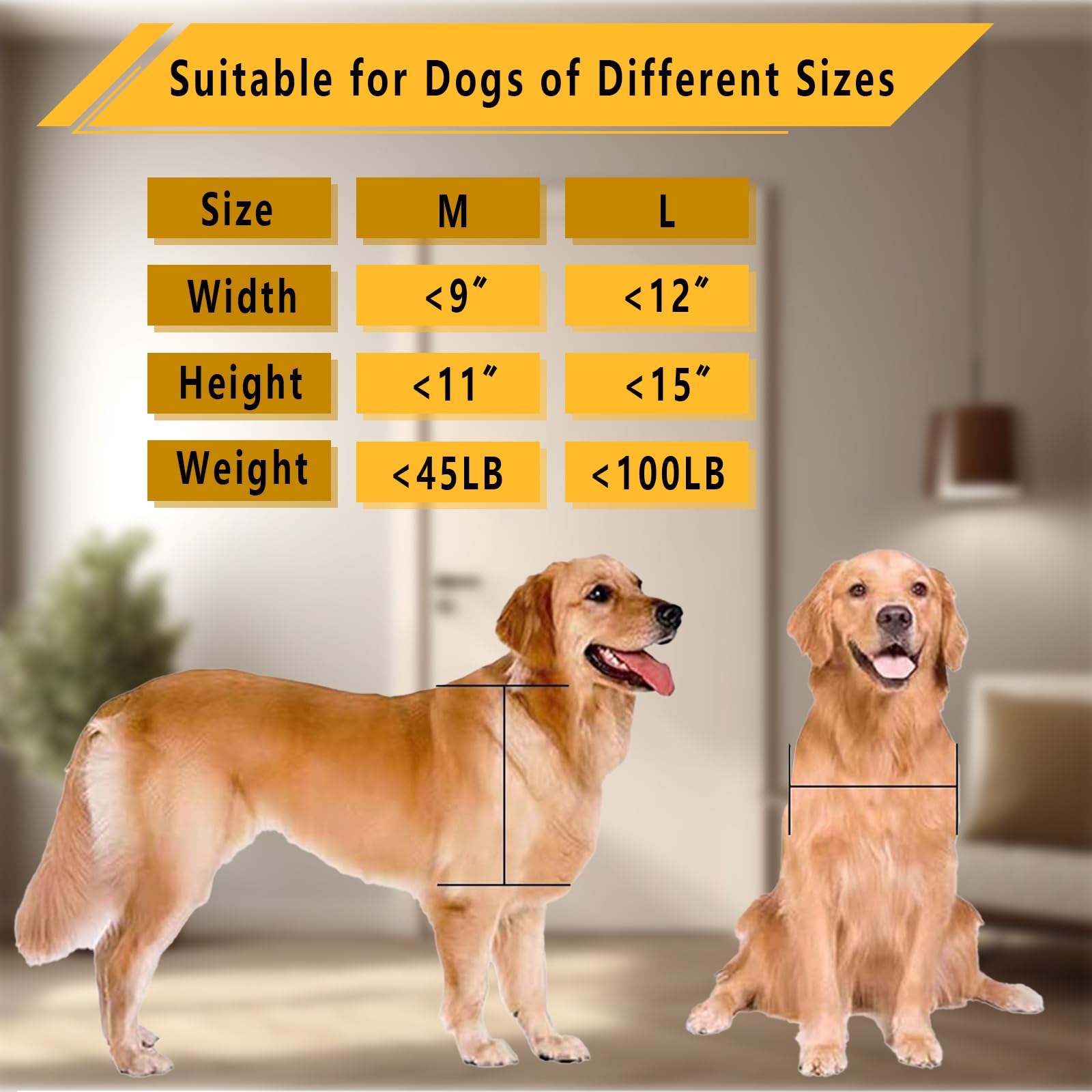 Grestorm Large Dog Door, Magnetic Door For Pets Up To 100 Lb, 16.9''    13.9'' Doggie Door, Suitable For Interior & Exterior Doo