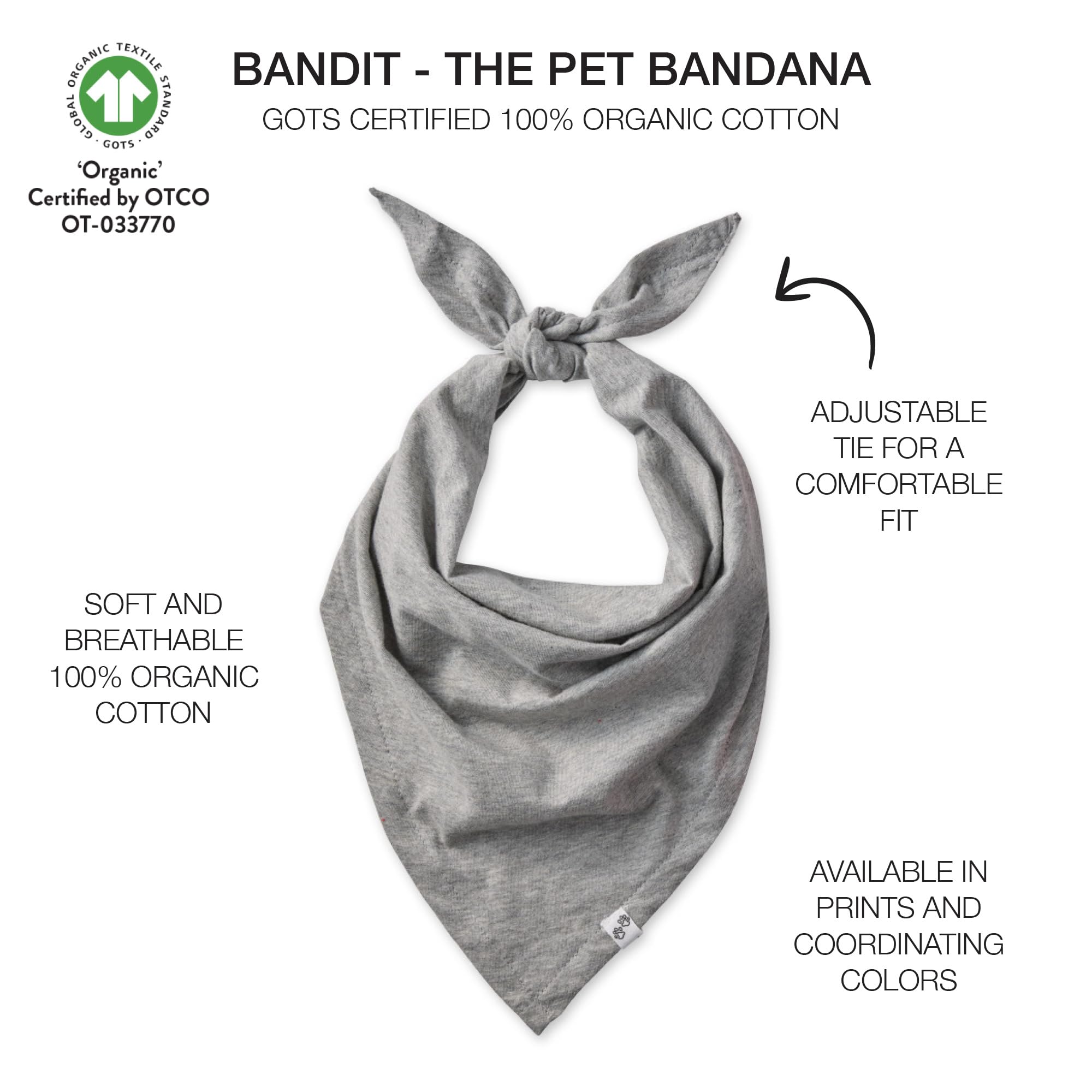 Pet Passion Multipack 100% Organic Cotton Pet Bandanas For Small, Medium And Large Dogs, Fair Isle, Medium/Large