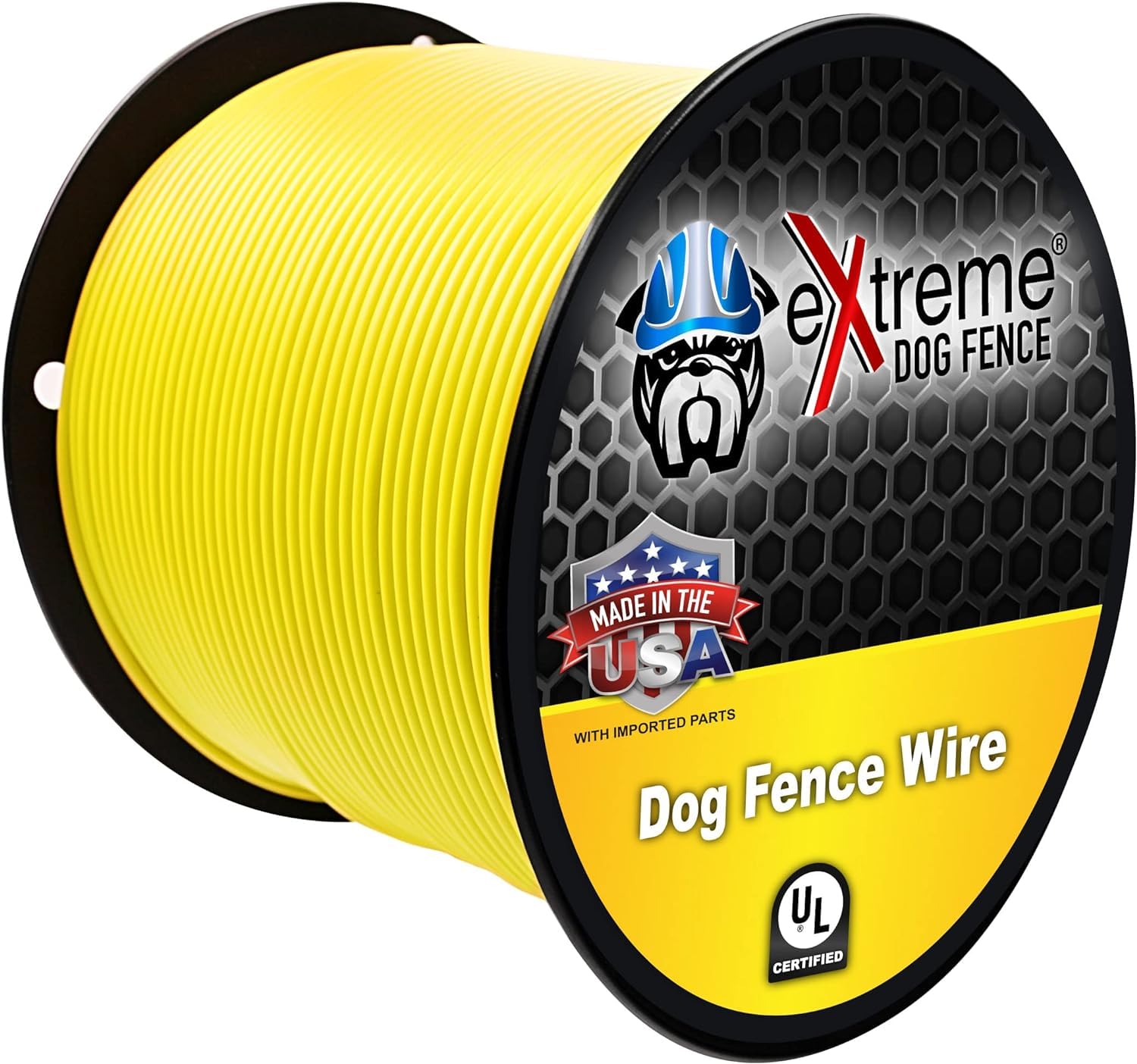 Extreme Dog Fence Electric Dog Fence System - 1000 Feet Yellow Wire, Behavior Trainer for 1 Dog