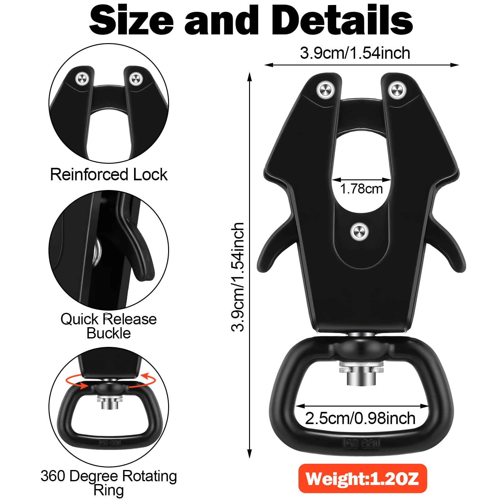Reginary 2 Pcs Frog Clip Dog Leash Clip 360 Degree Swivel Clip Heavy Duty Quick Release Clip Metal Dog Leash Buckle Dog Leash Clasp Dog Chain Buckle For Linking Pet Collar And Pet Supplies