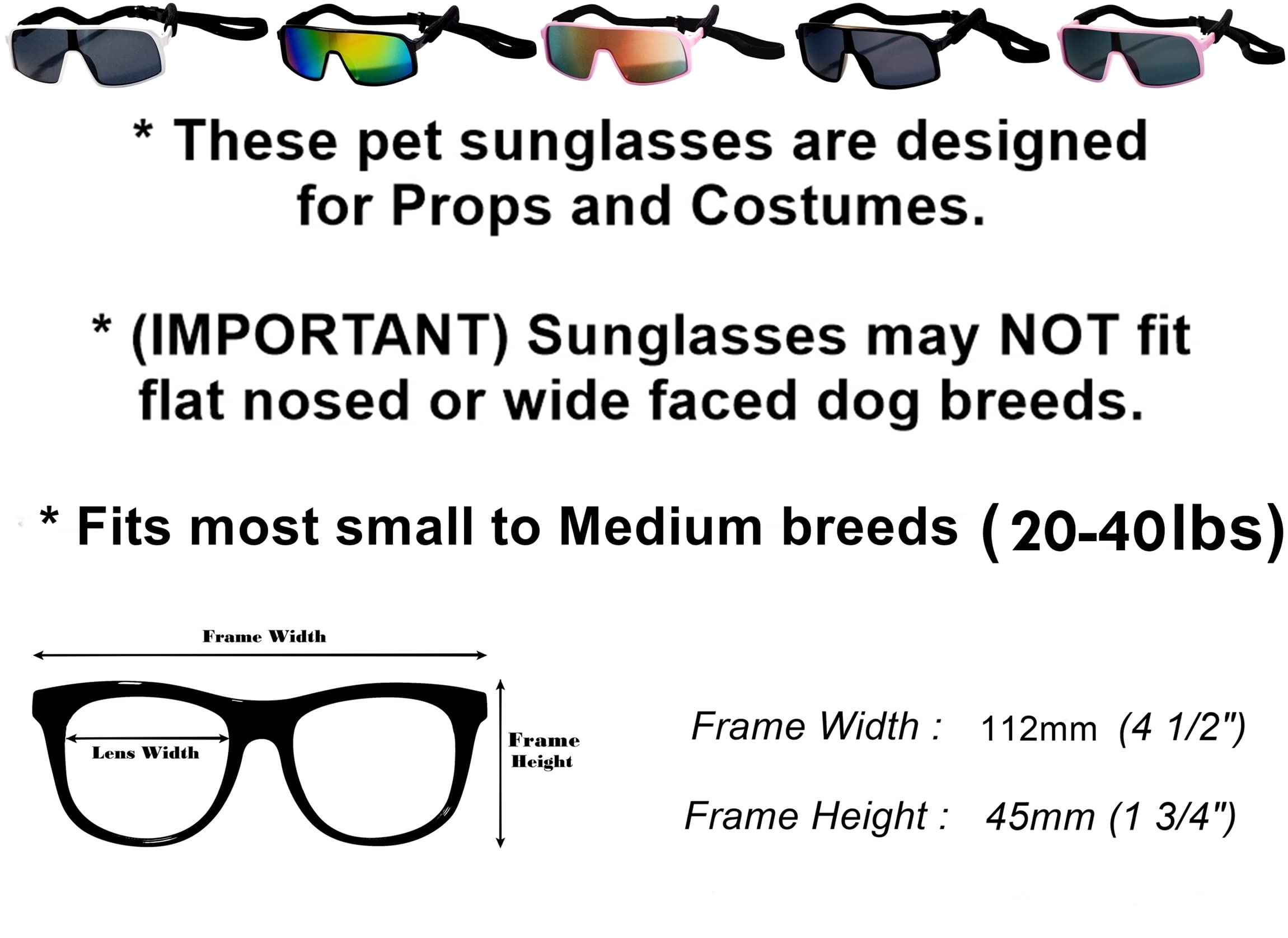 G010 Dog Pet Turbo Sports Sunglasses Medium Breeds 20-40 Lbs (Turbo Pink-Pink Mr)