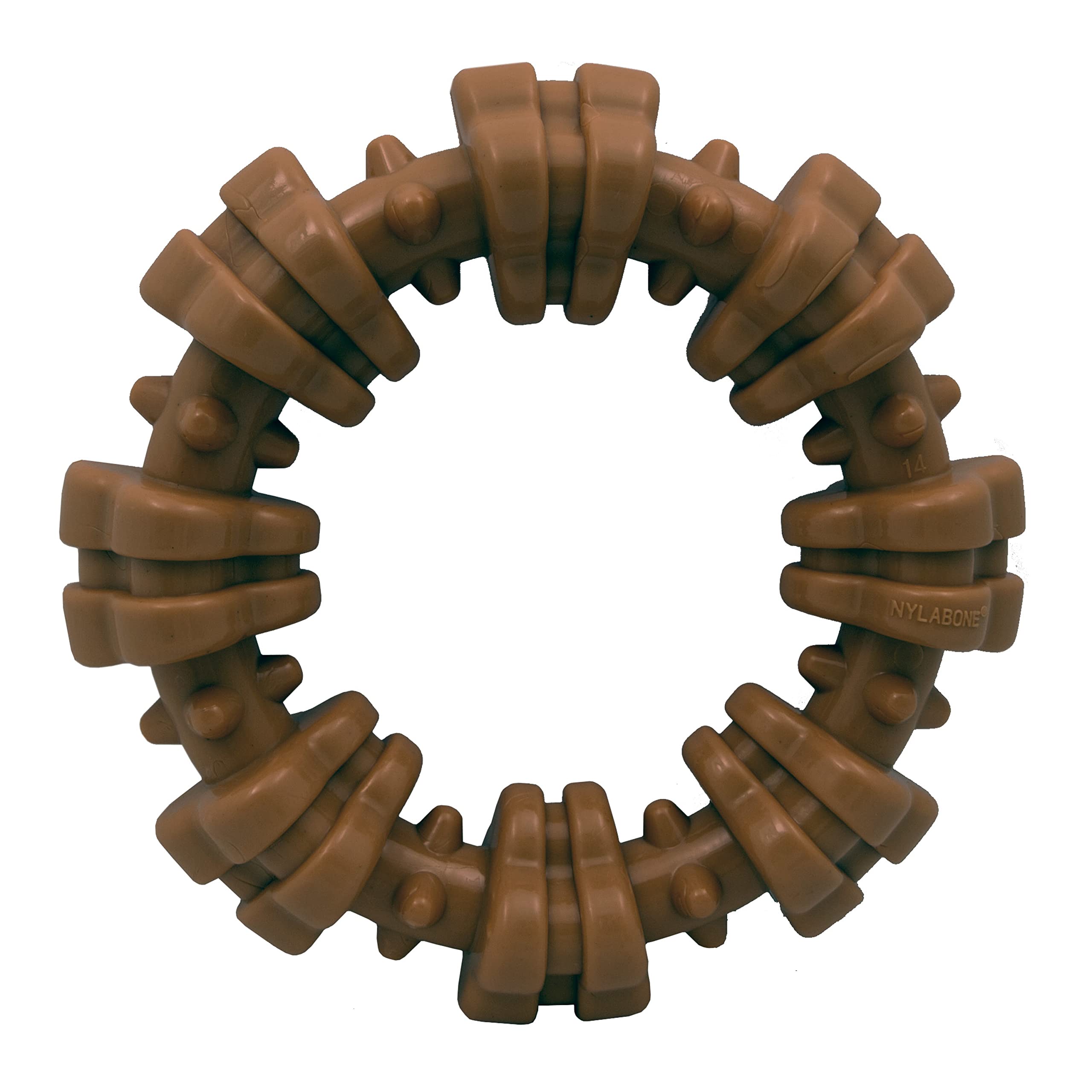 Nylabone Textured Ring Power Chew Toy for Small Dogs, Durable Dog Toys for Aggressive Chewers, Strong Dog Chew Bones To Keep The