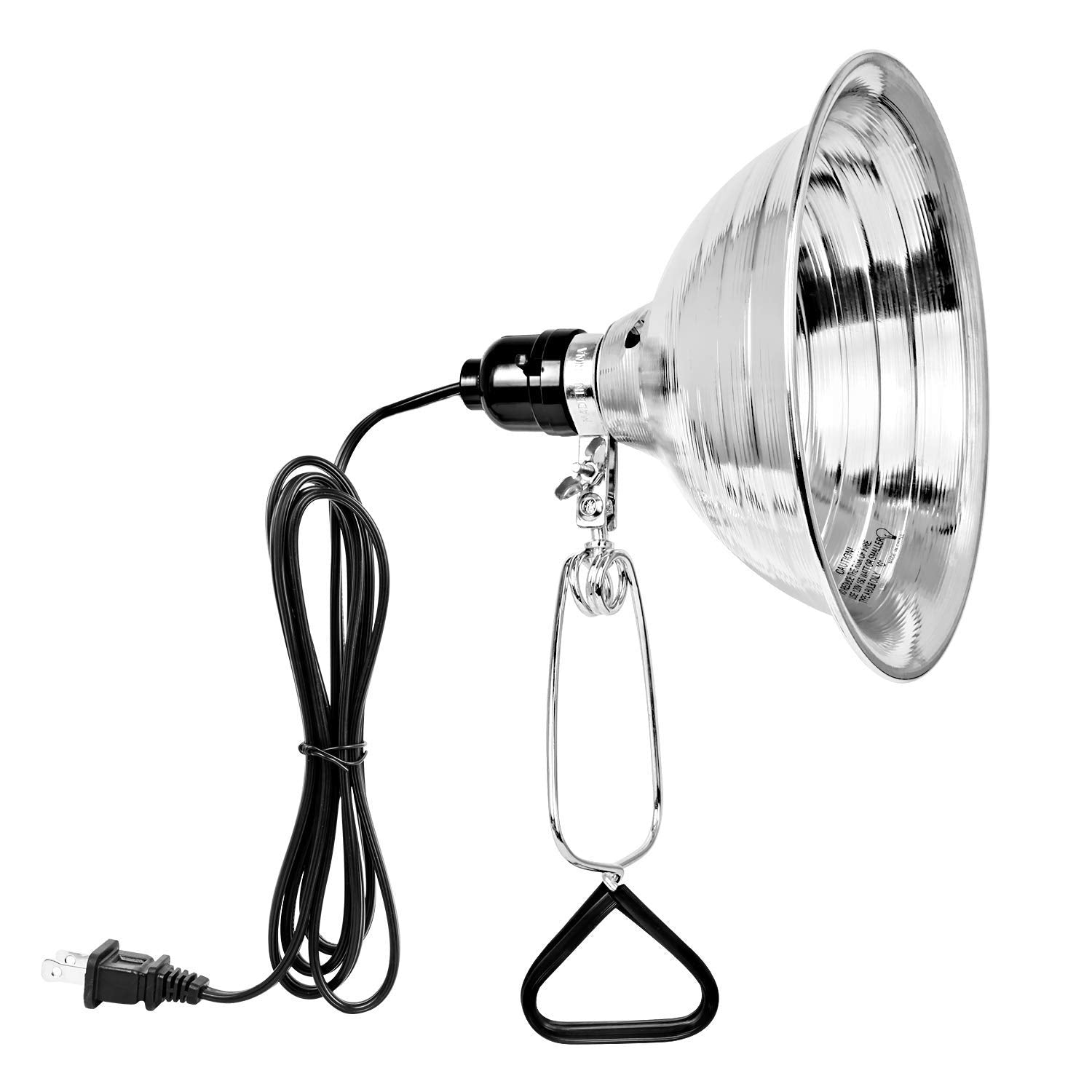 Simple Deluxe Clamp Lamp Light with 8.5 Inch Adjustable Aluminum Reflector and 6 Feet Cord, up to 150W E26 Socket (no Bulb Inclu