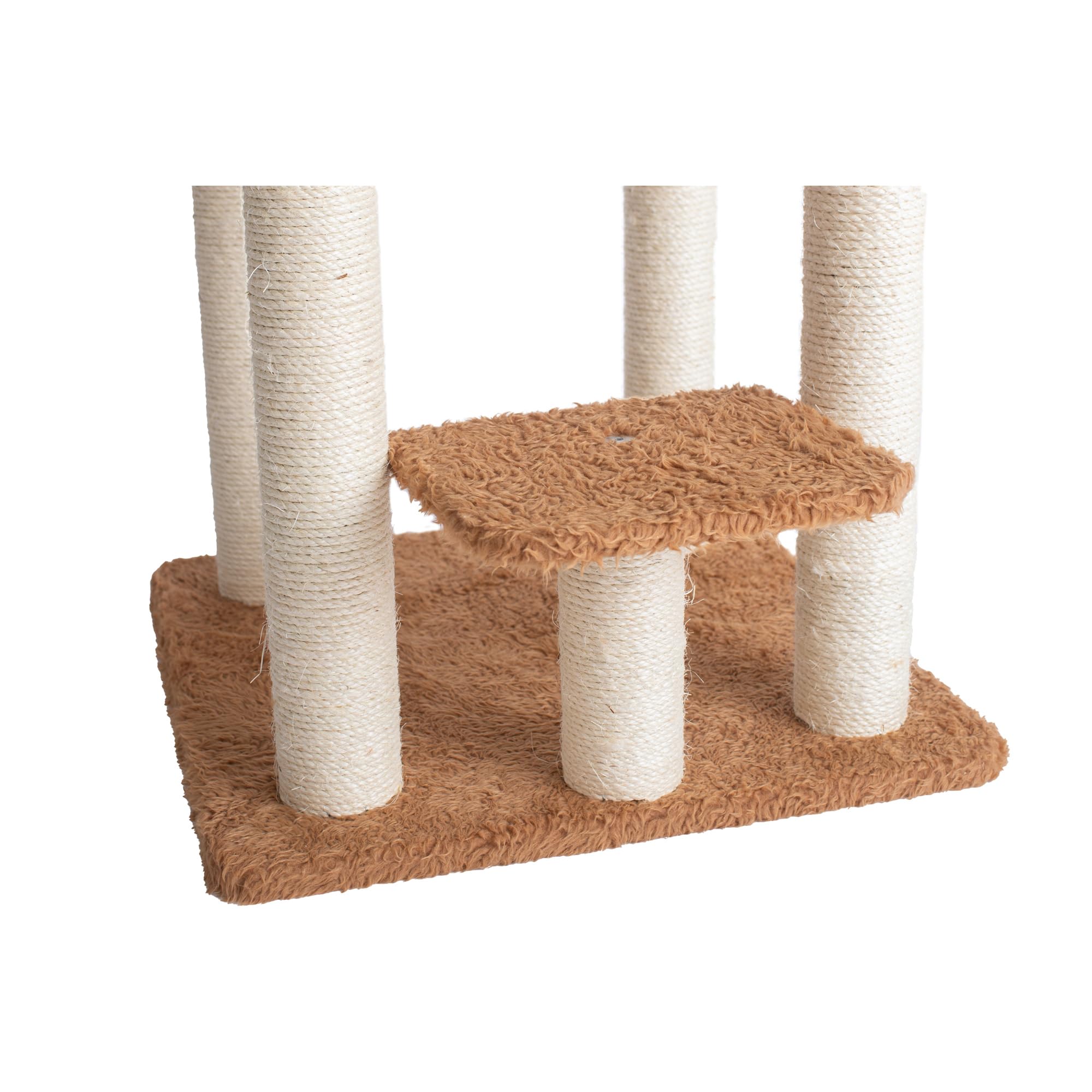 Armarkat Brown Carpet Cat Furniture, Real Wood Kitty Tower, A6403