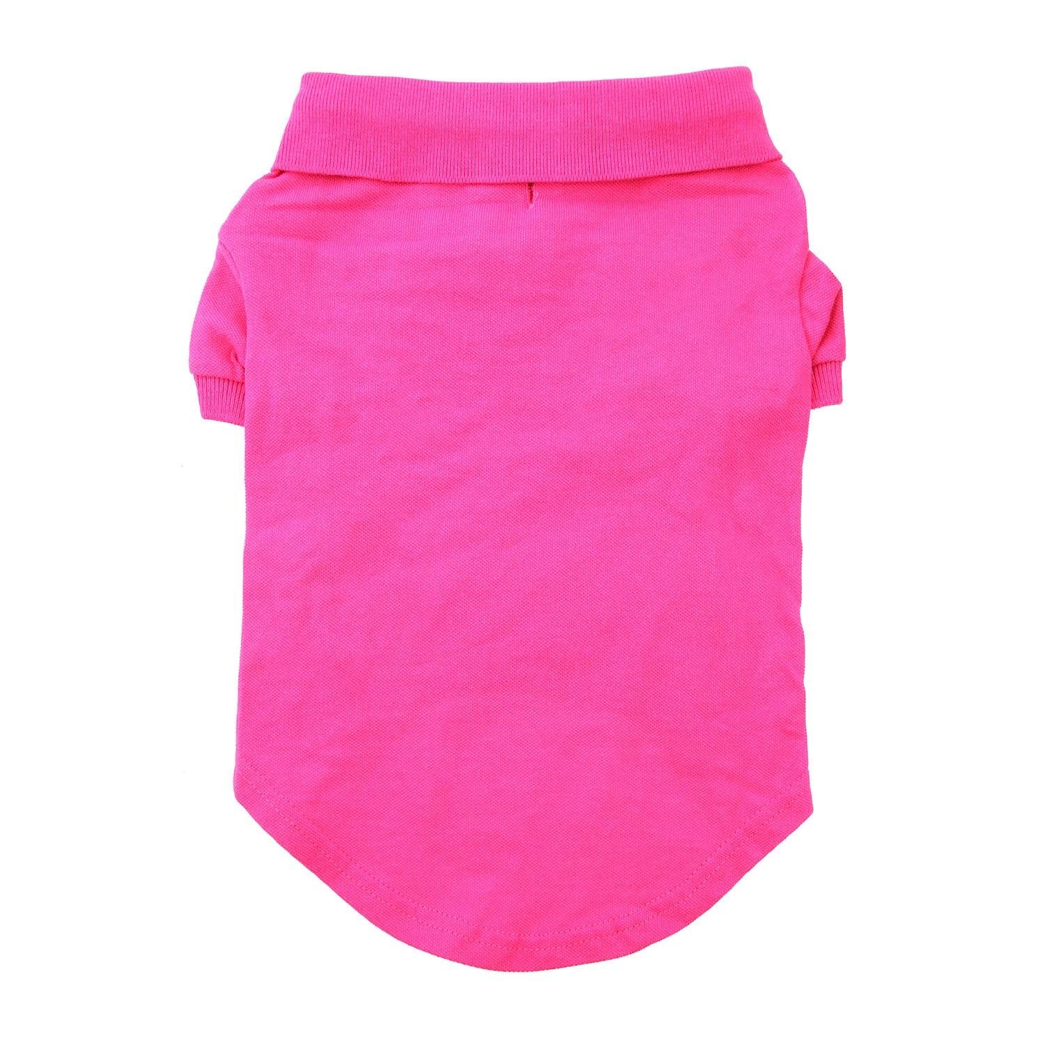 Doggie Design Solid Dog Polo Shirt (Raspberry Sorbet, Xl)