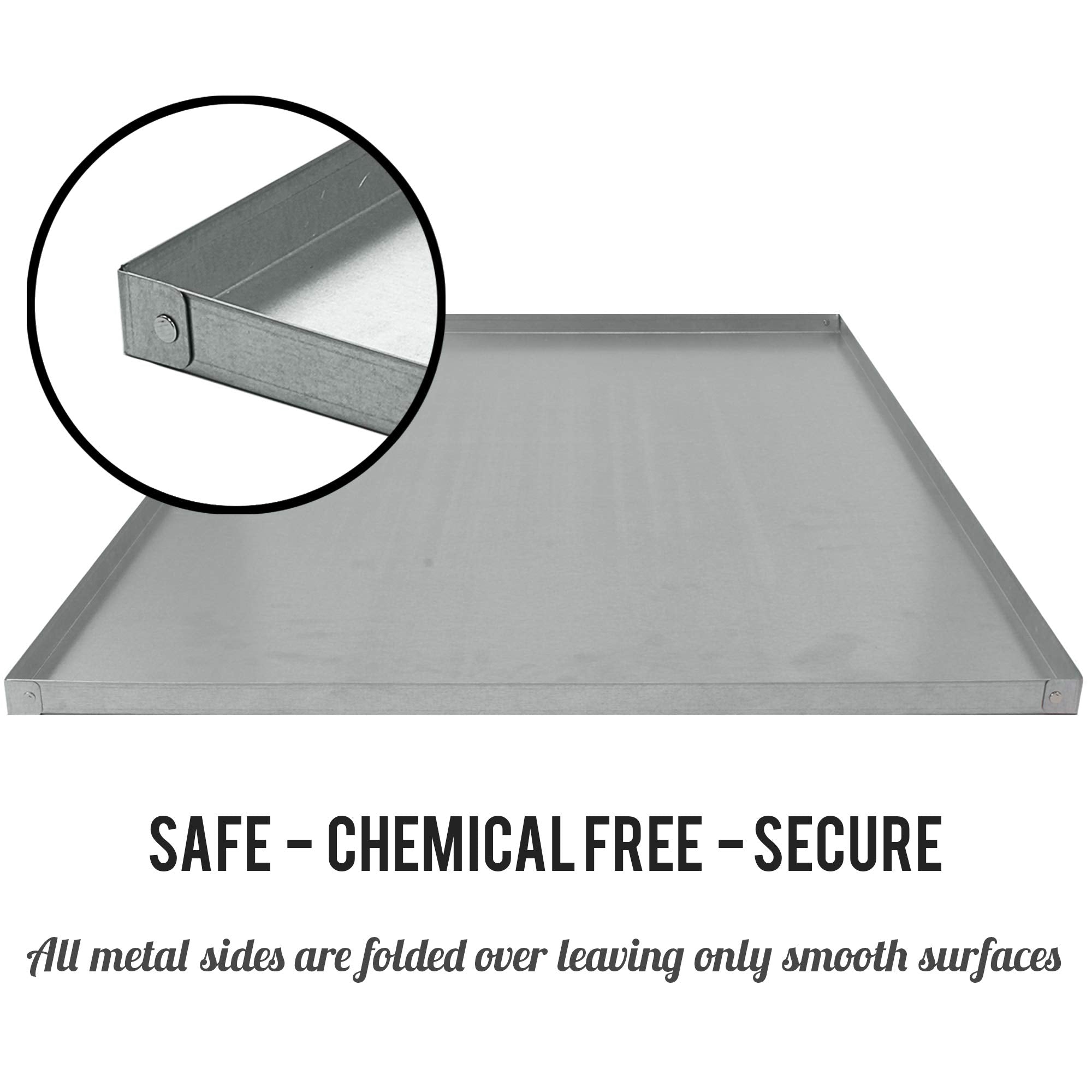 Kopeks Galvanized Metal Tray For Dog Crates, Pet Kennels, Restaurant Grease Traps, And Floor Protection With Leak And Rust Resis