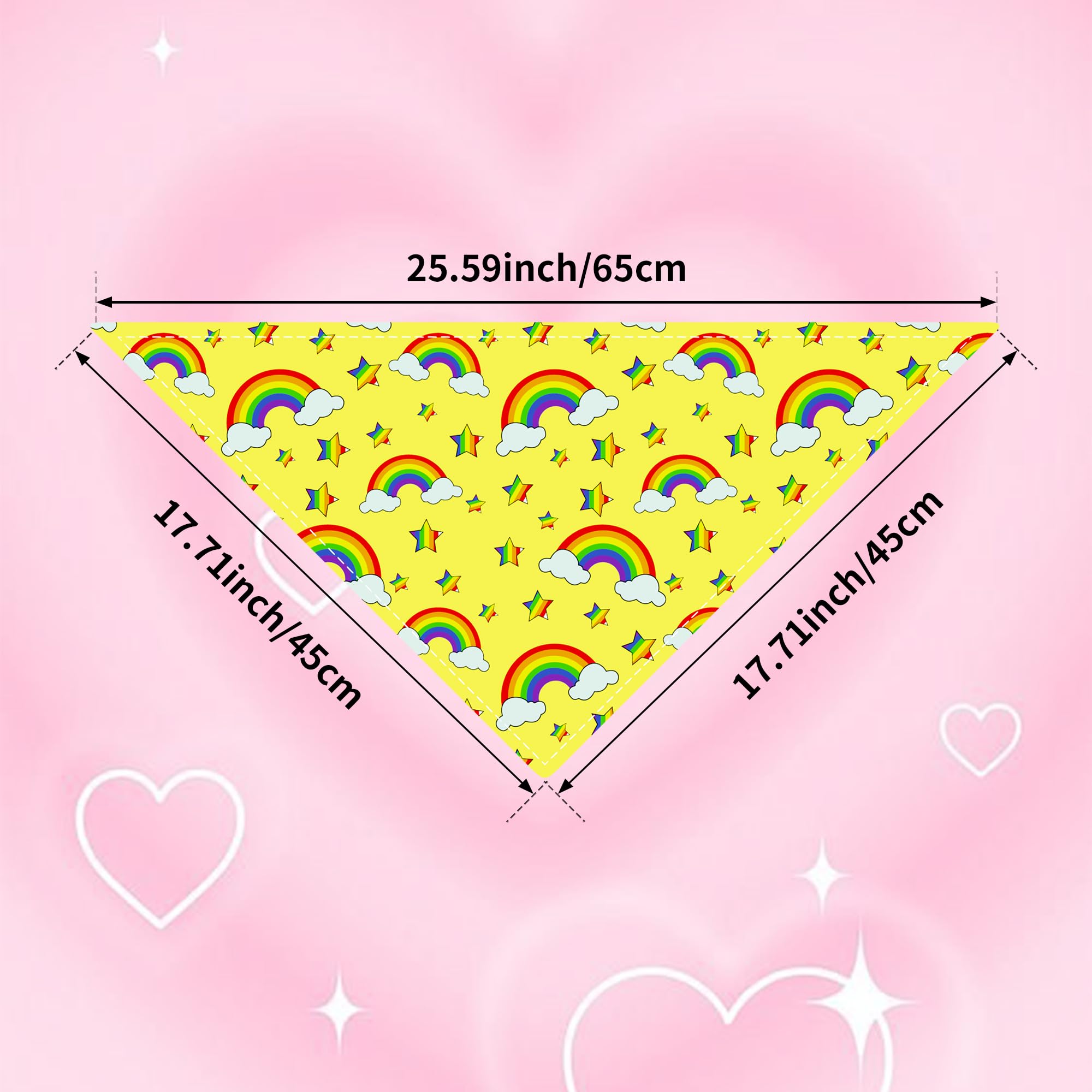 Jpgdn 100Pcs Pride Day Dog Bandanas Bulk Rainbow Adjustable Triangle Bibs Scarves Kerchief For Small Medium Boys Girls Grooming
