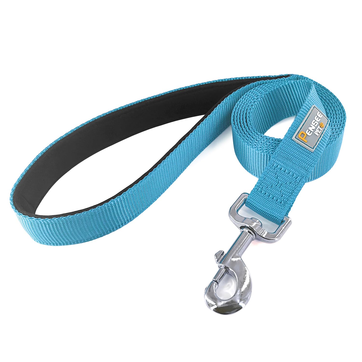 Penseepet Basic Dog Leashes 6 Ft Padded Handle Nylon Dogs Leashes For Medium Dogs Light Blue
