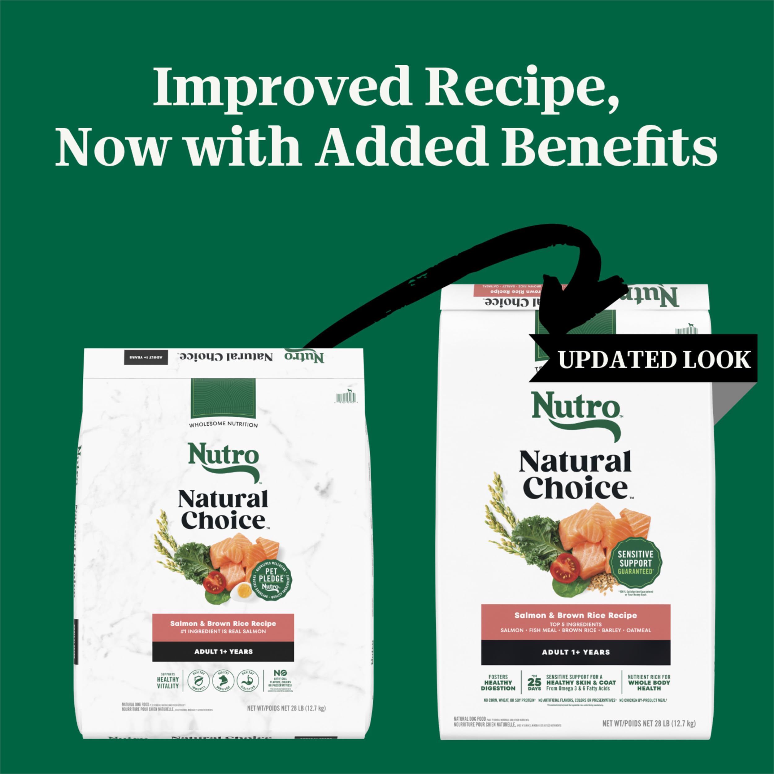 Nutro Natural Choice Adult Large Breed Dog Food Dry, Salmon & Brown Rice Recipe, 28 lb. Bag