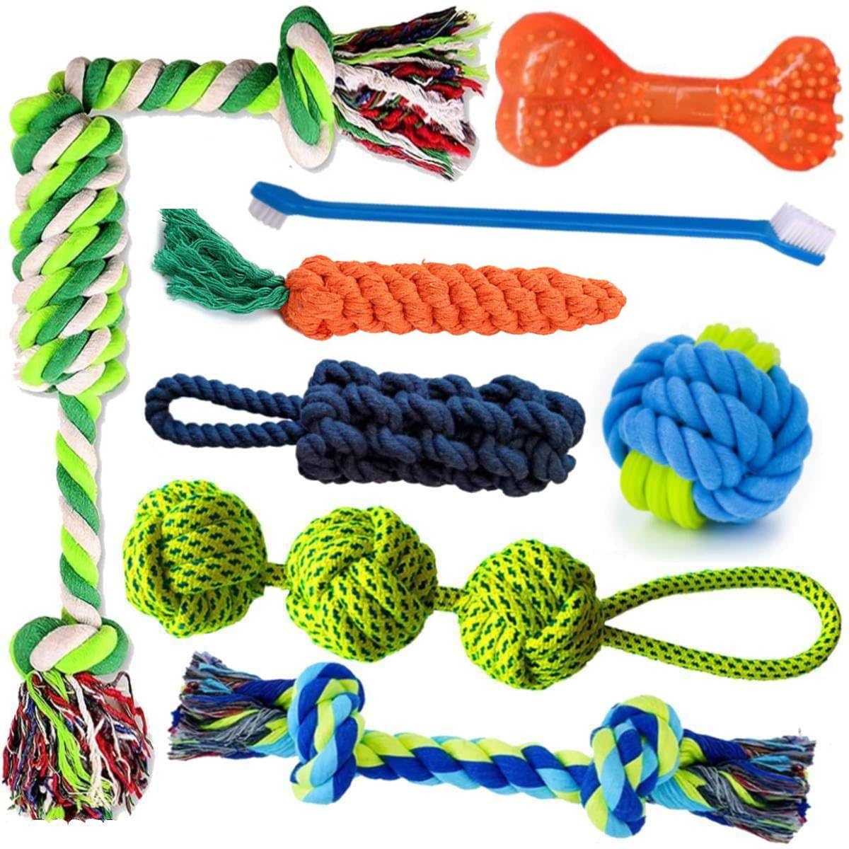 PETZLUV Unique Durable + Rope Toys + Ball Toys + Chew Toys + Squeaky Toys + Interactive Toys for Dogs + Puppies Toys + Play, Tra