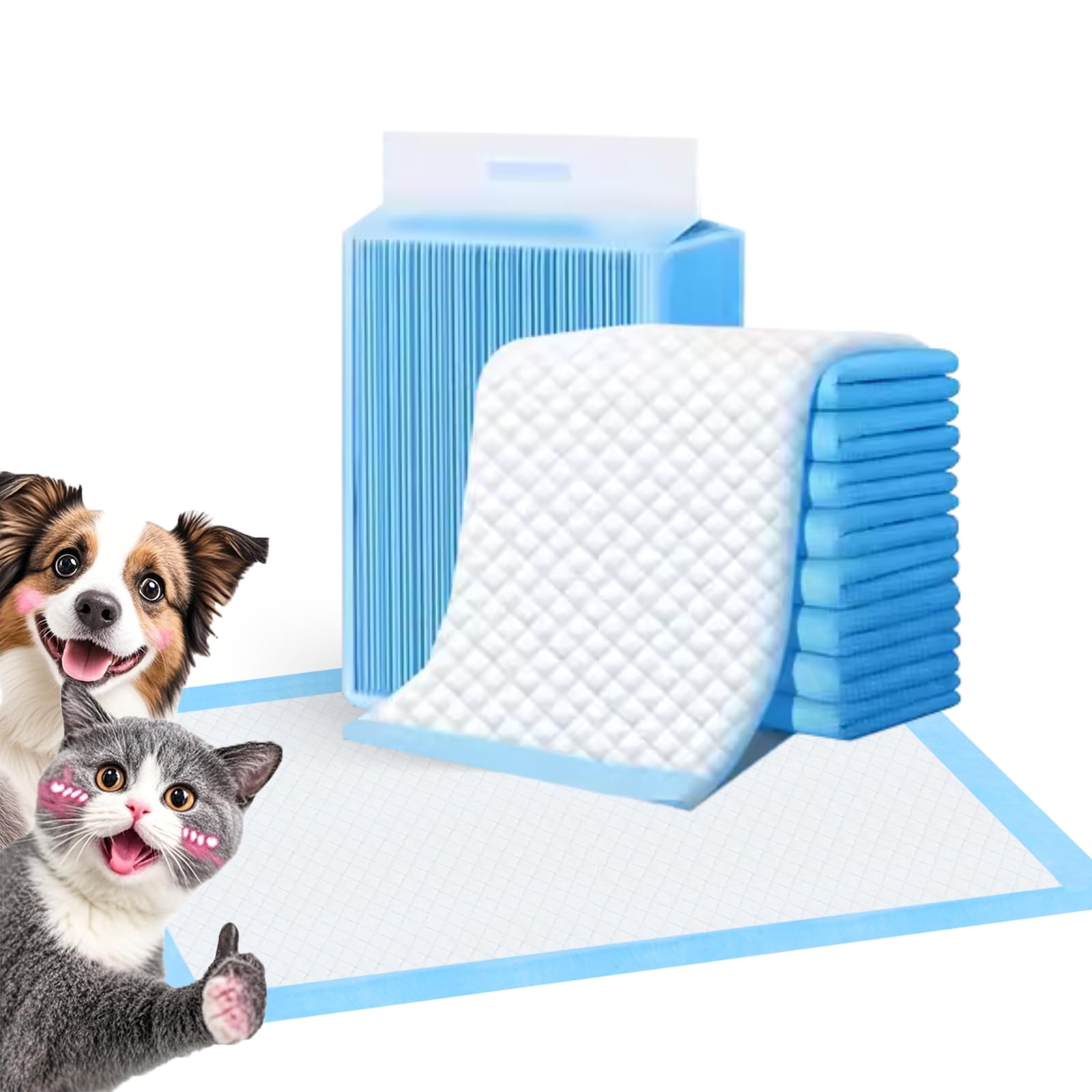 Super Absorbent Waterproof Dog and Puppy Pet Training Pad, Housebreaking Pet Pad, 200-Count Small-Size, 22x22, Blue