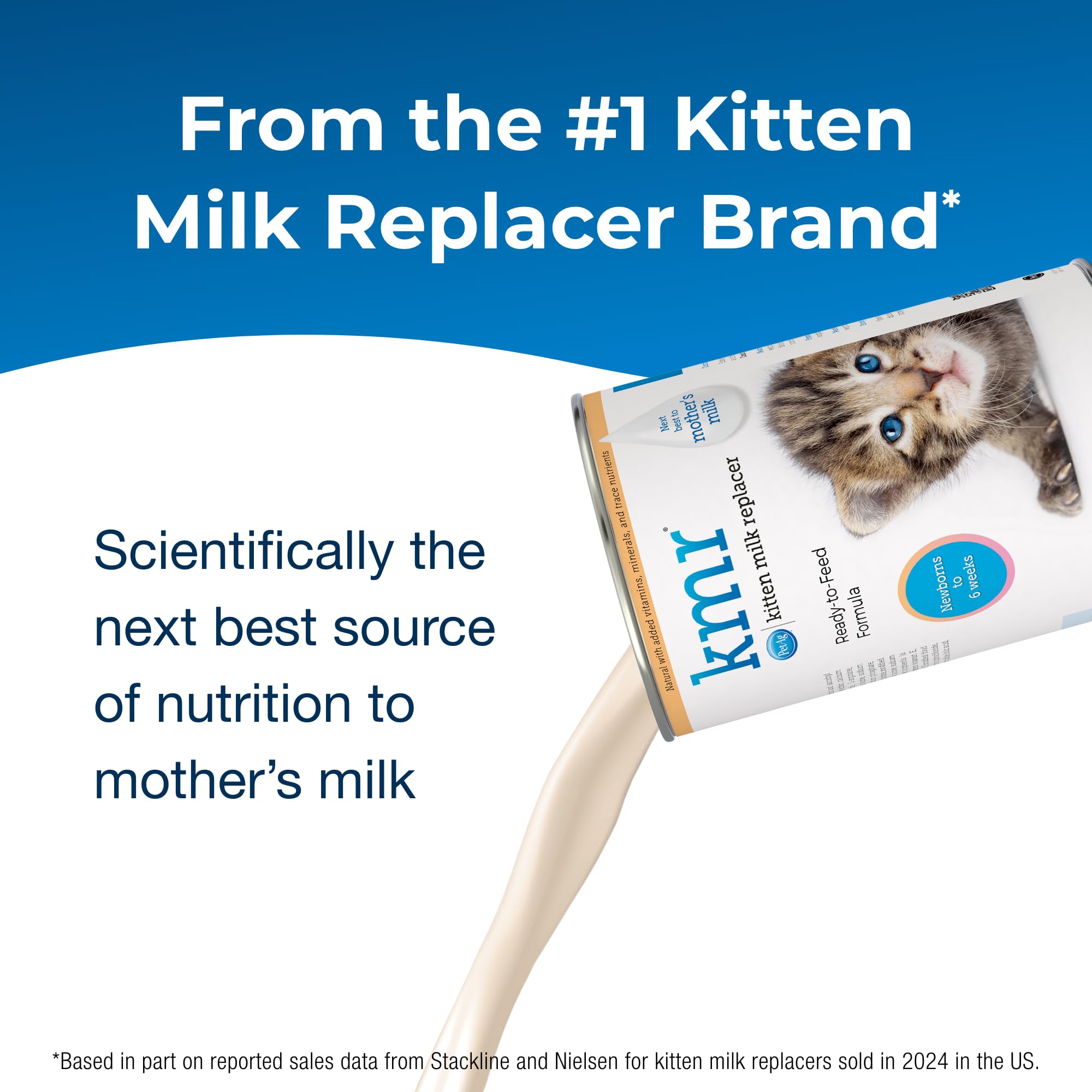 PetAg KMR Kitten Milk Replacer Liquid - 11 oz - Ready-to-Feed Kitten Formula with Vitamins for Kittens Newborn to Six Weeks Old