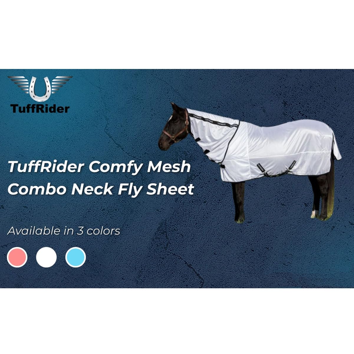 Tuffrider Comfy Mesh Combo Neck Fly Sheet - White - 72