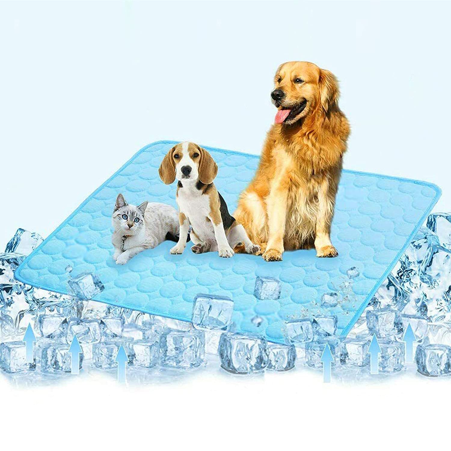 Vemee Summer Cooling Mat For Dogs & Cats - Breathable Pet Crate Pad, Portable & Washable Pet Cooling Blanket For Small, Medium &
