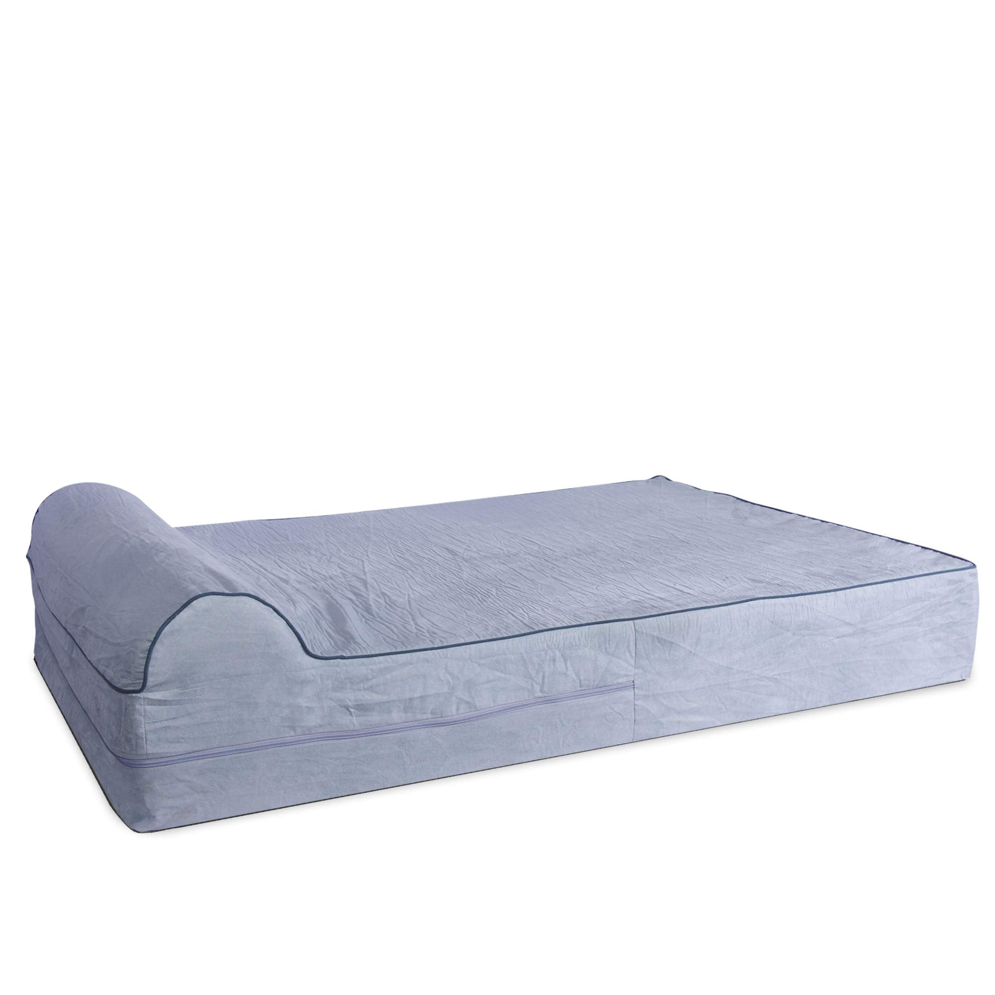 Kopeks Dog Bed Replacement Cover Memory Foam Beds - Grey - Extra Large (Jumbo Size)
