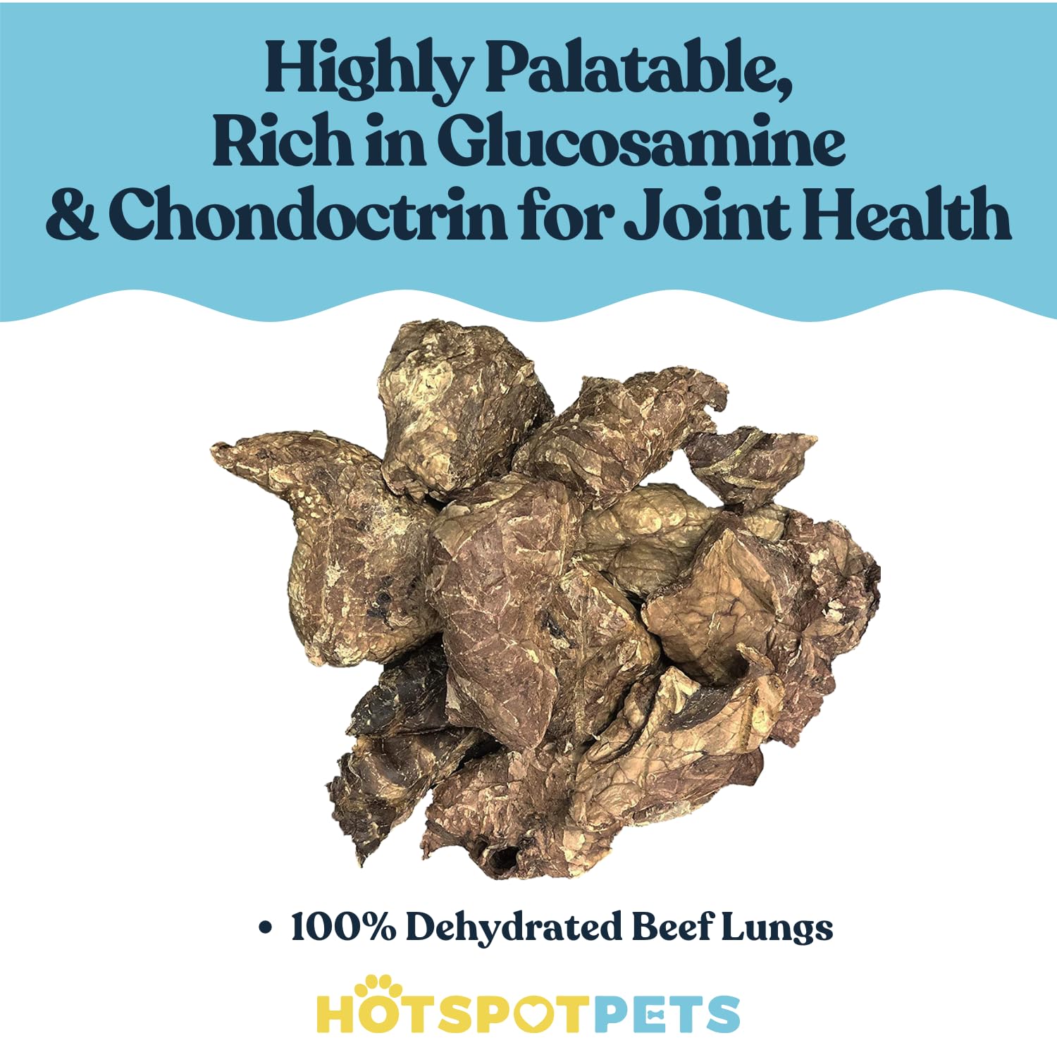 hotspot pets Beef Lung Dog Treats -1 Pound Big Bag - Slow Roasted, All Natural Dehydrated Premium Beef Lung Training Treats for