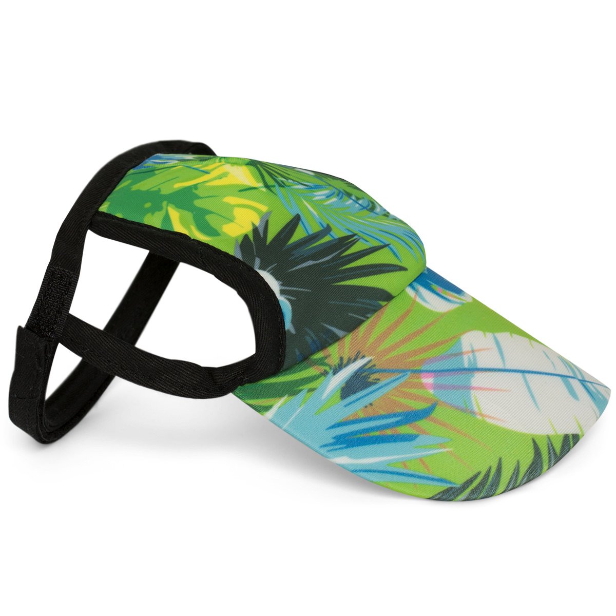 PlayaPup Dog Sun Visor, Tropical Treasure Green, Large