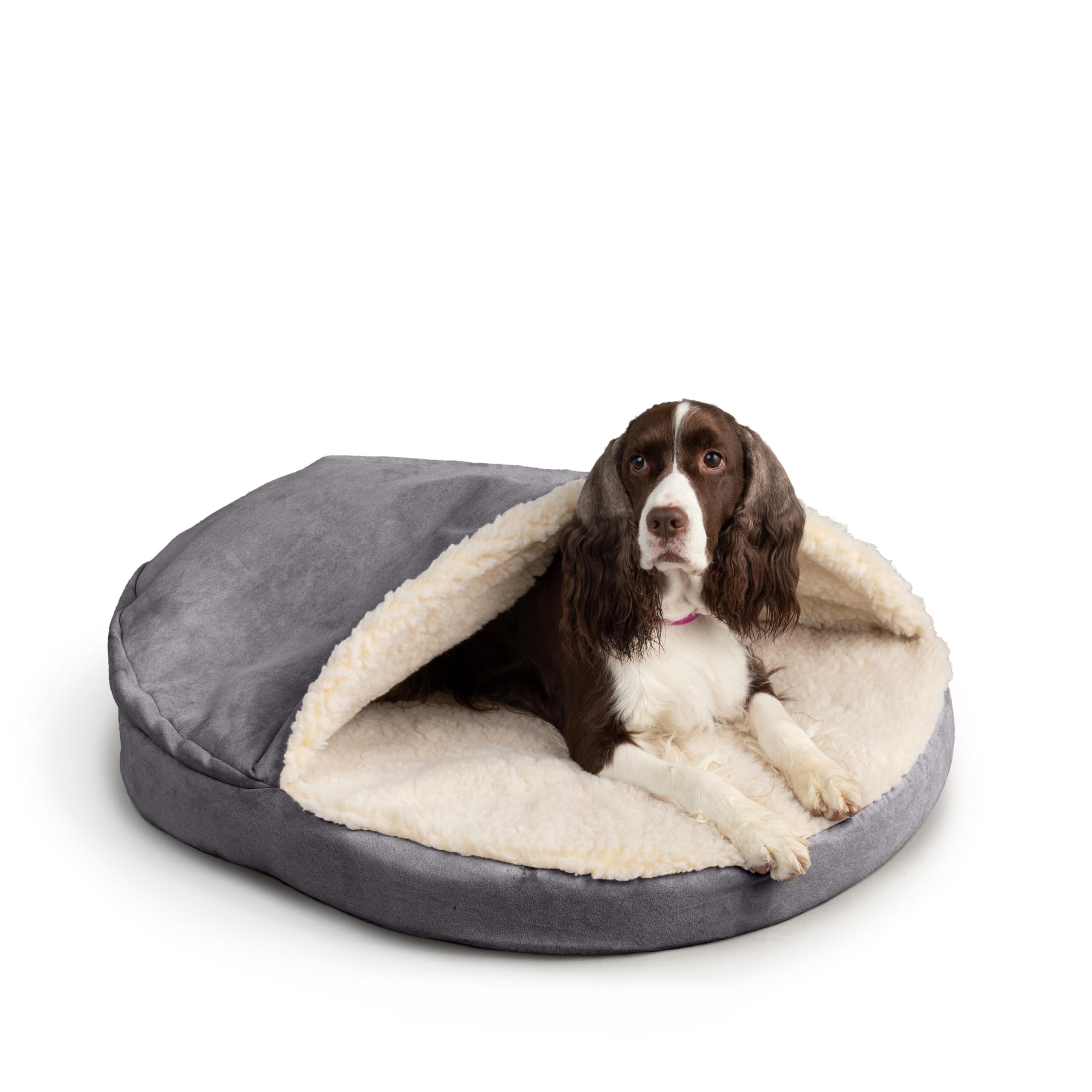 Snoozer Orthopedic Cozy Cave Pet Bed, Large - Heather Grey