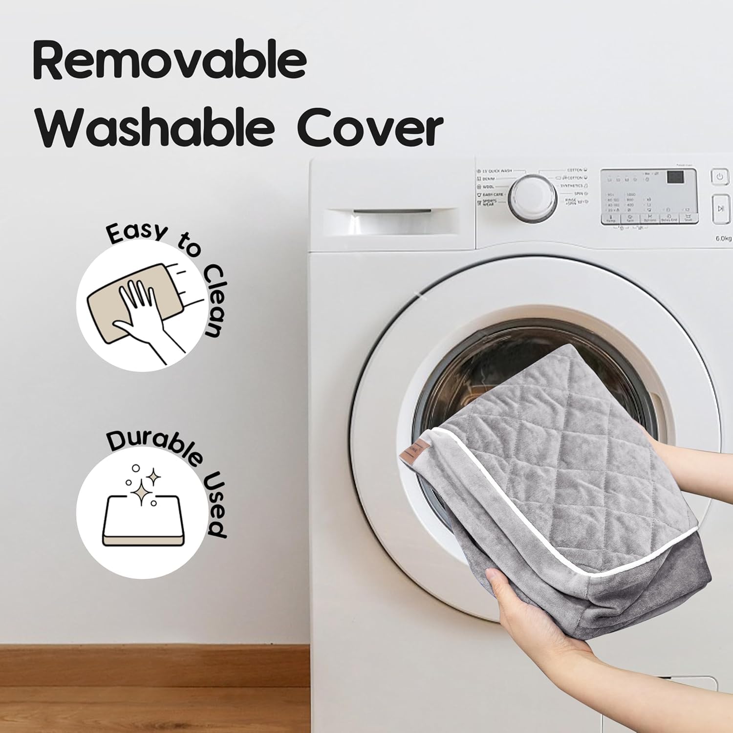 Western Home Wh Dog Bed For Crate, Orthopedic Dog Crate Bed Thick Bed For Large Dogs Washable Cover Waterproof Egg Foam Pet Bed