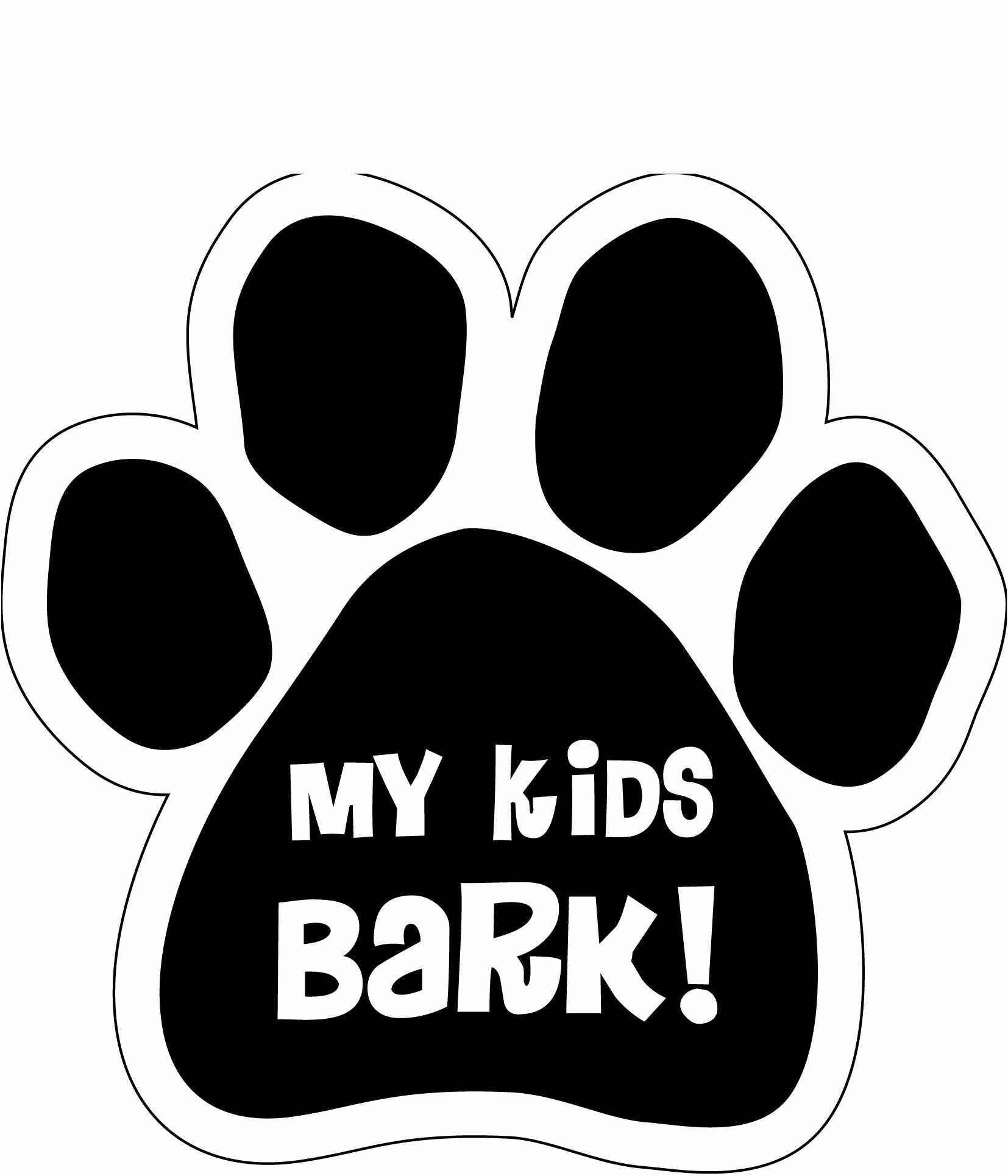 Imagine This My Kids Bark Paw Car Magnet, 5-1/2-Inch By 5-1/2-Inch