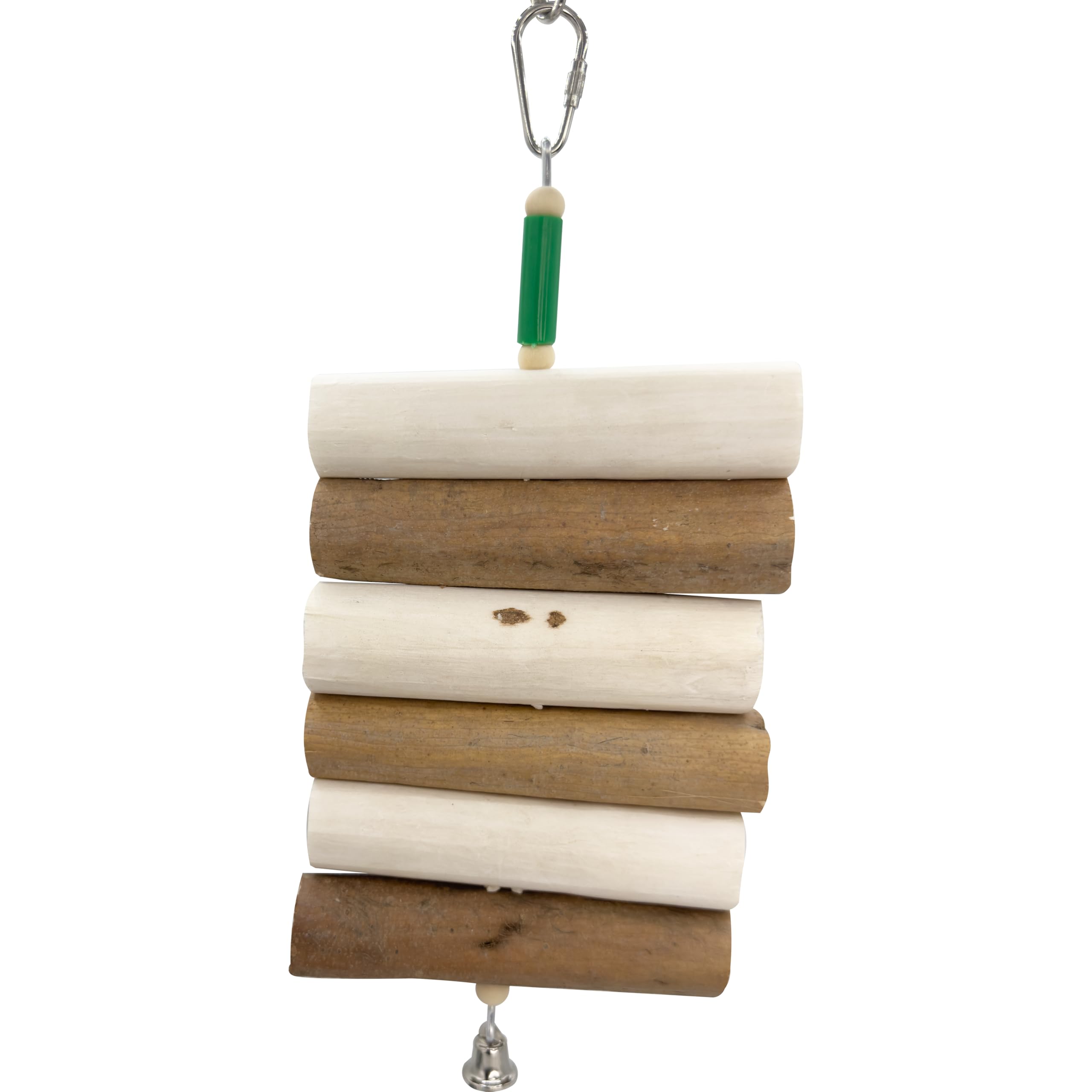 1145 Striped Sola Chewer - Handmade Chewable Bird Cage Toy, Natural Sola Wood Logs That Turn Around, Easy For Birds To Shred, Gr