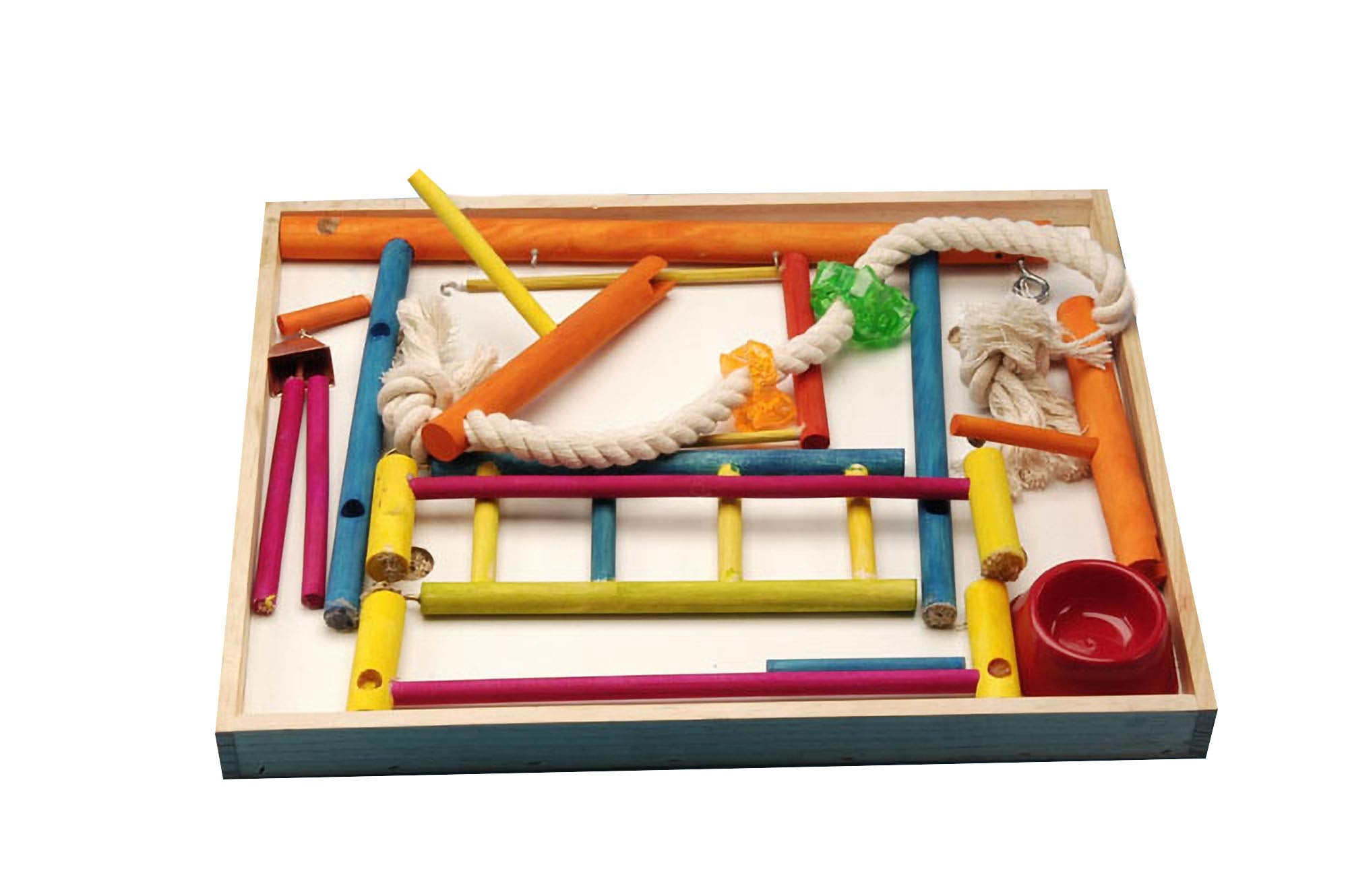 Penn-Plax Bird Life Wooden Playpen - Perfect for Sun Conures, Ring Necks, and Similar Sized Parrots - Extra-Large