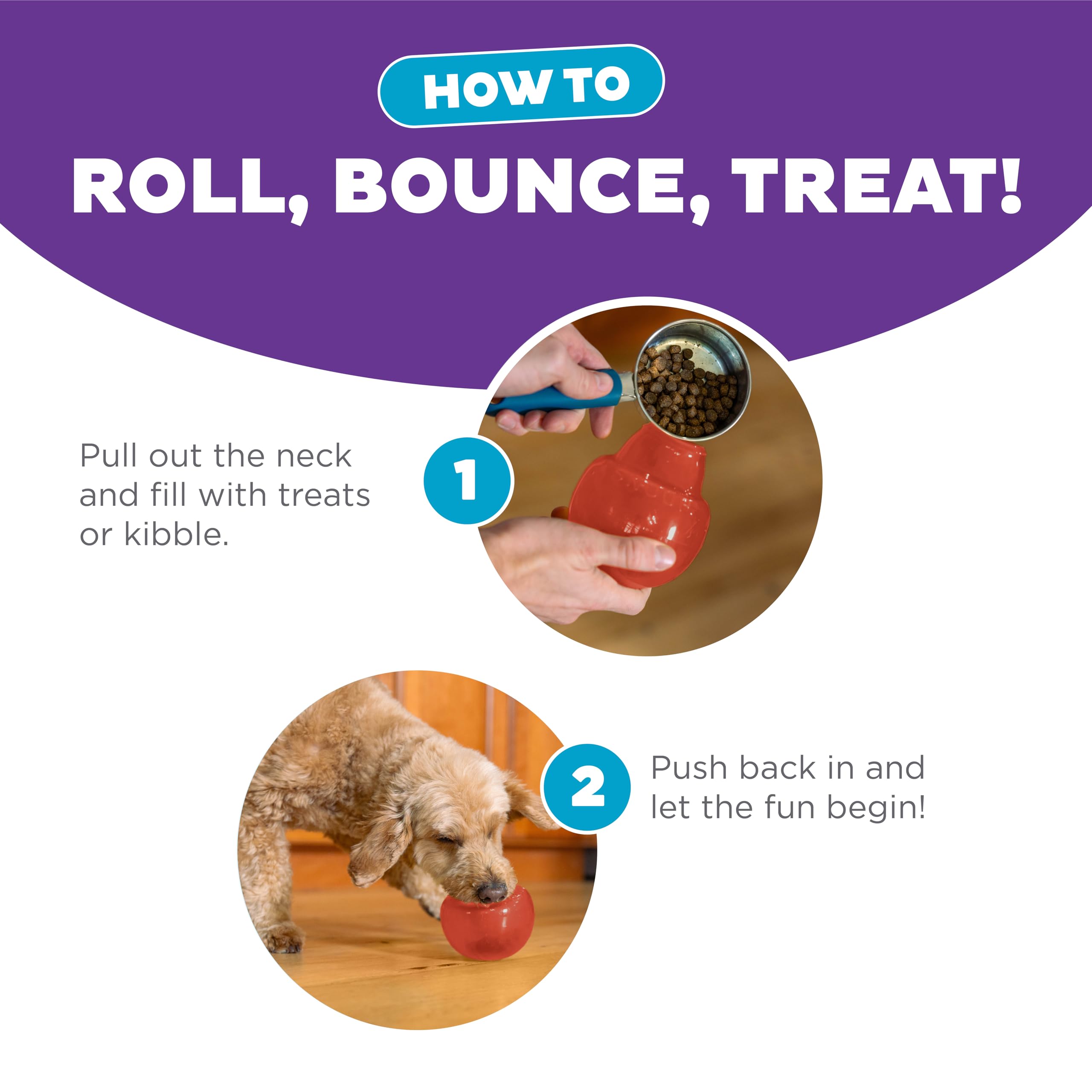Outward Hound by Planet Dog Lil' Snoop Interactive Treat Dispensing Dog Toy, Small, Red