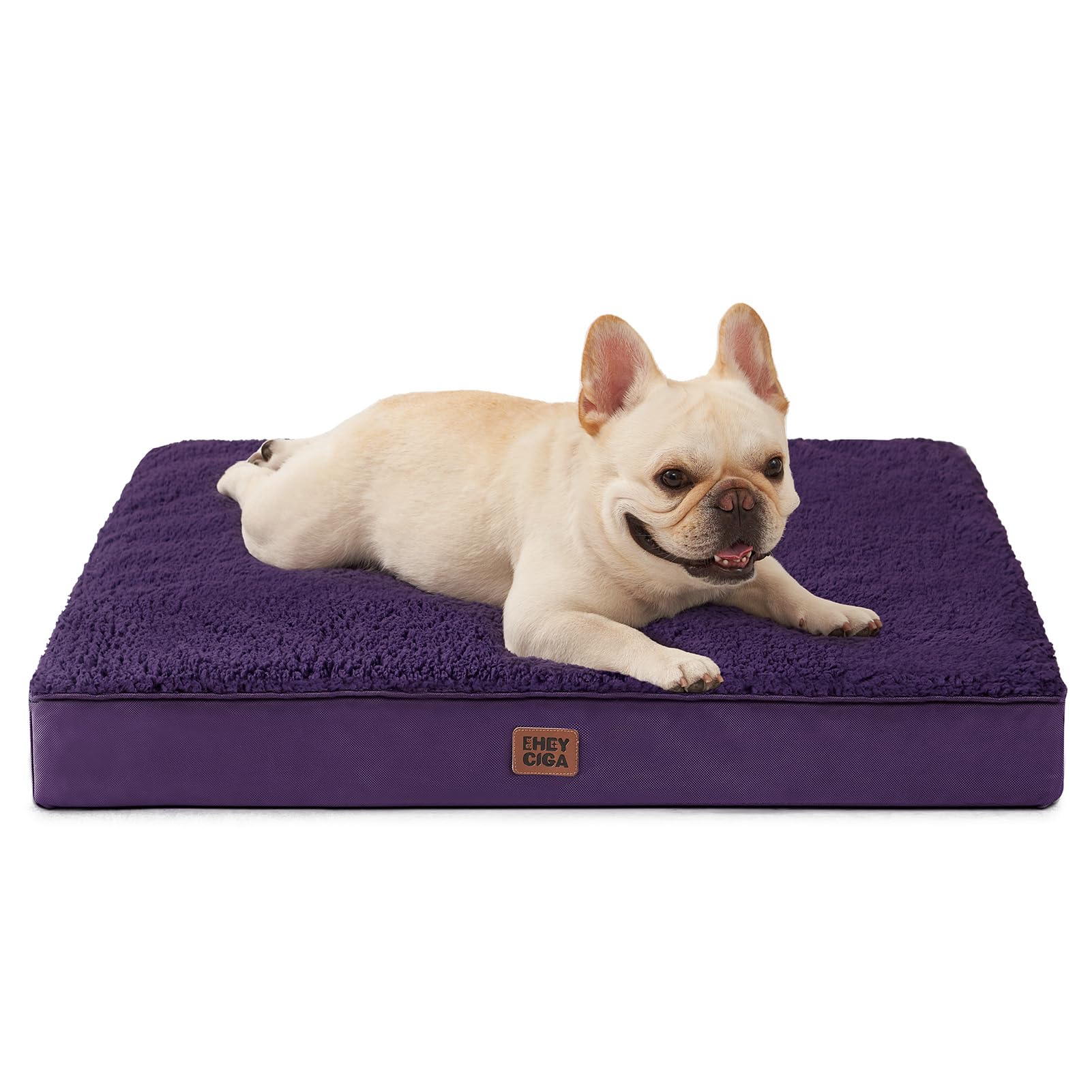 EHEYCIGA Orthopedic Medium Dog Beds for Small Dogs with Removable Washable Cover for Crate, Purple, 30x20