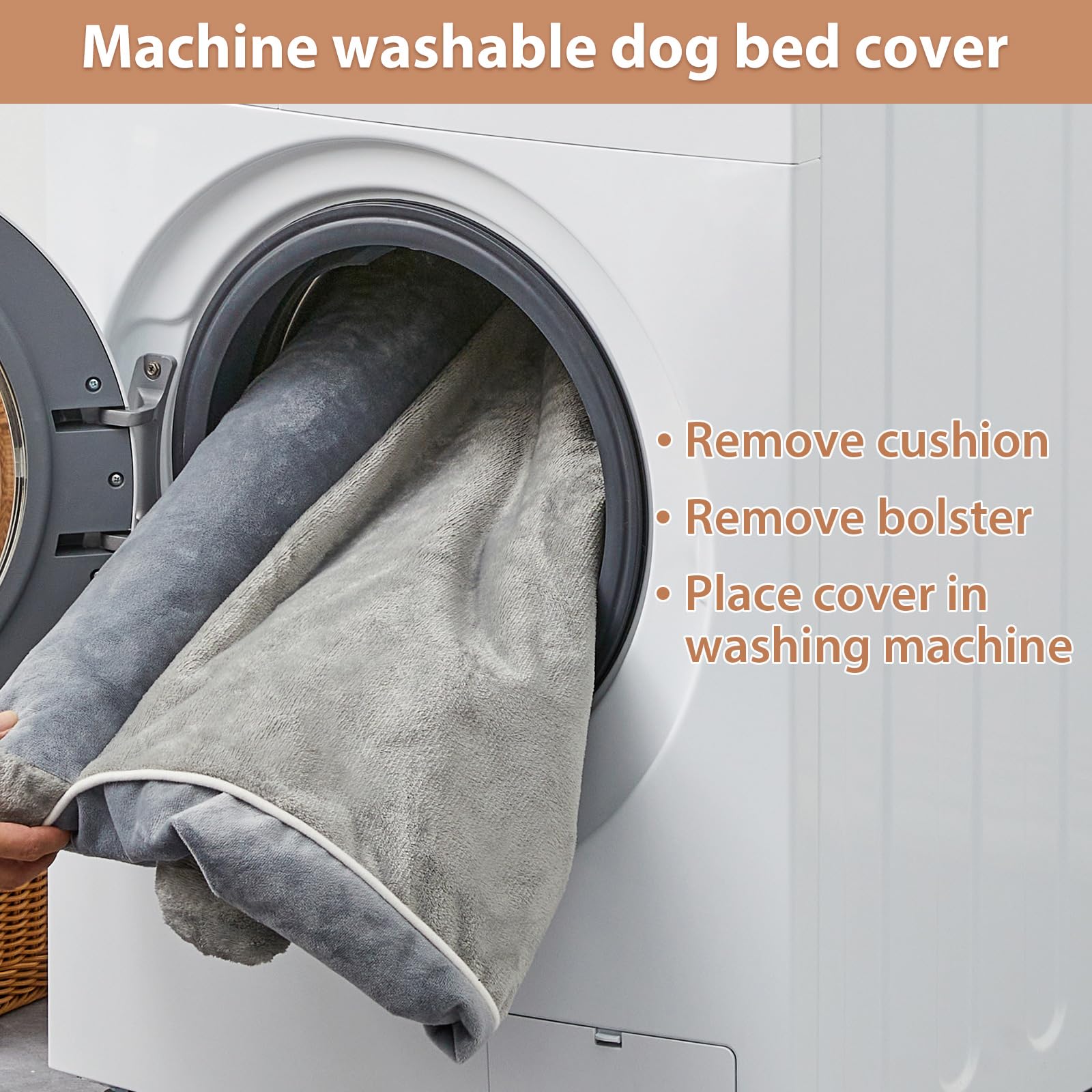 Bfpethome Washable Dog Beds For Extra Large Dogs, Orthopedic Dog Bed Extra Large, Big Dogs Couch With Removable Washable Cover,