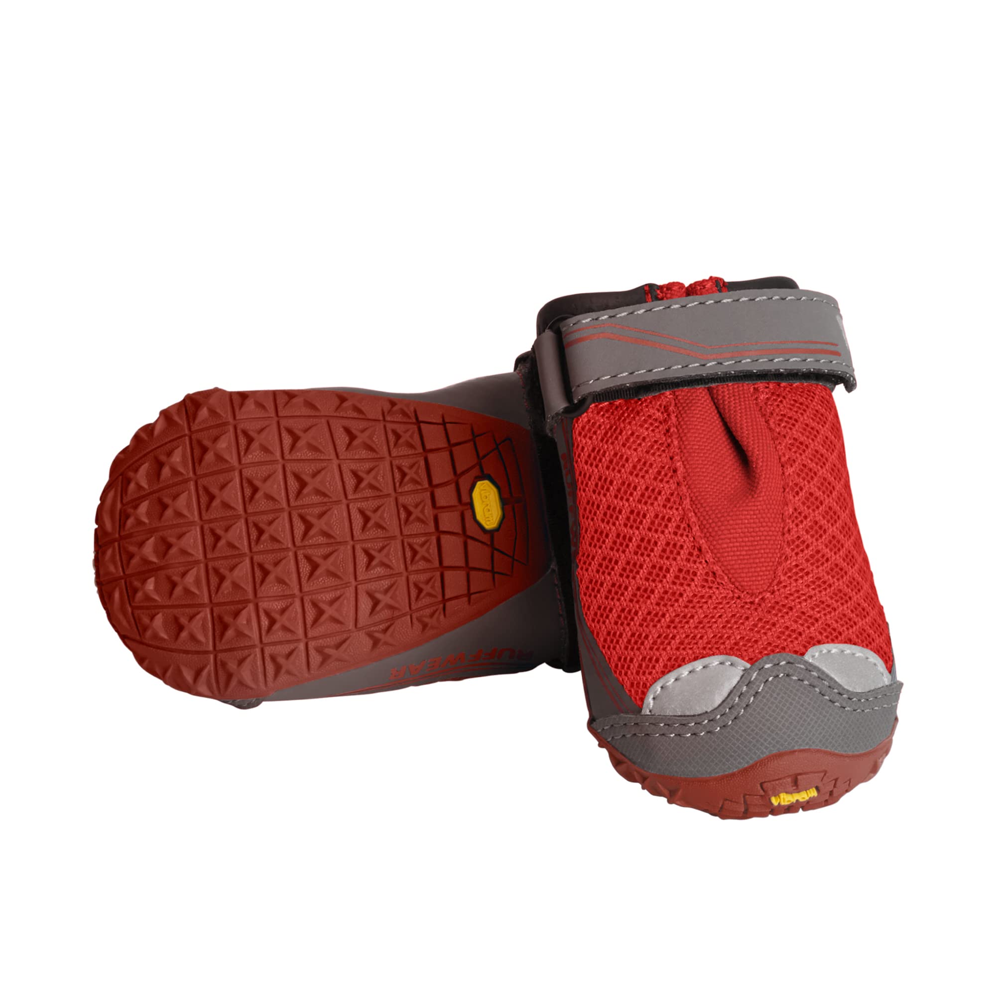 Ruffwear, Grip Trex Dog Boots, Outdoor Booties With Rubber Soles For Hiking And Running, Red Sumac, 2.25''