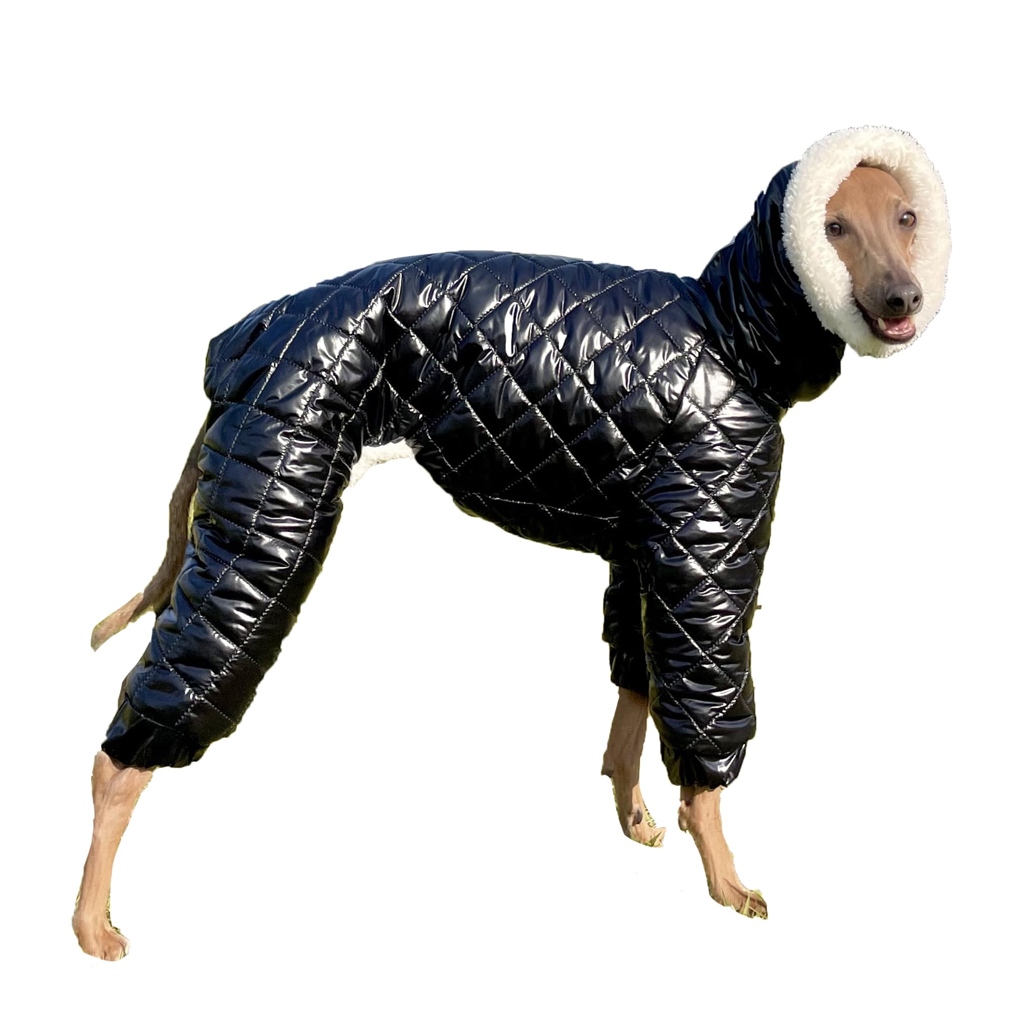 D Doggy Star Italian Greyhound Snowsuit Winter Thick Padded Coat Warm Outfits Jacket Turtleneck Clothes Whippet For Dog (3Xl,Sno
