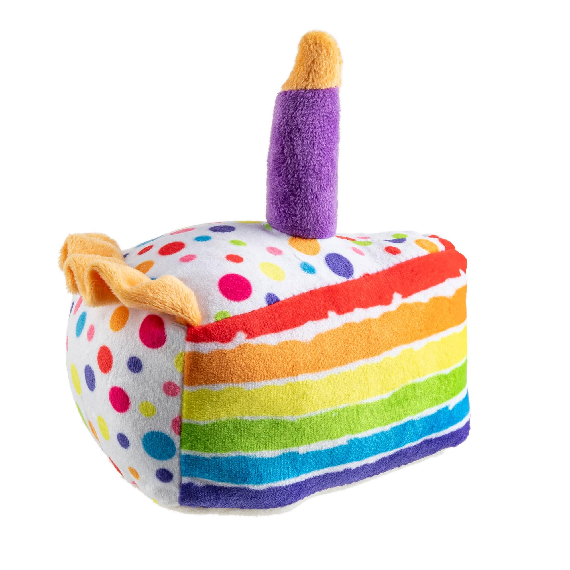 Haute Diggity Dog Birthday Cake Slice, Plush Designer Dog Toys With Interactive Squeaker, Stimulating Pet Enrichment, Machine-Wa