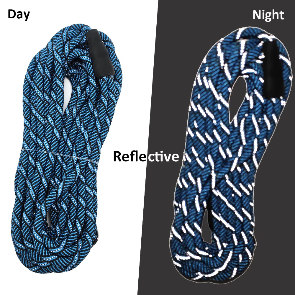 Sepxufore Long Slip Lead Dog Leash Reflective Anti-Choking 12 Ft/20 Ft/30 Ft/50 Ft Rope Training Leash For Medium Dogs Small Puppy Pets (50Ft, Blue)