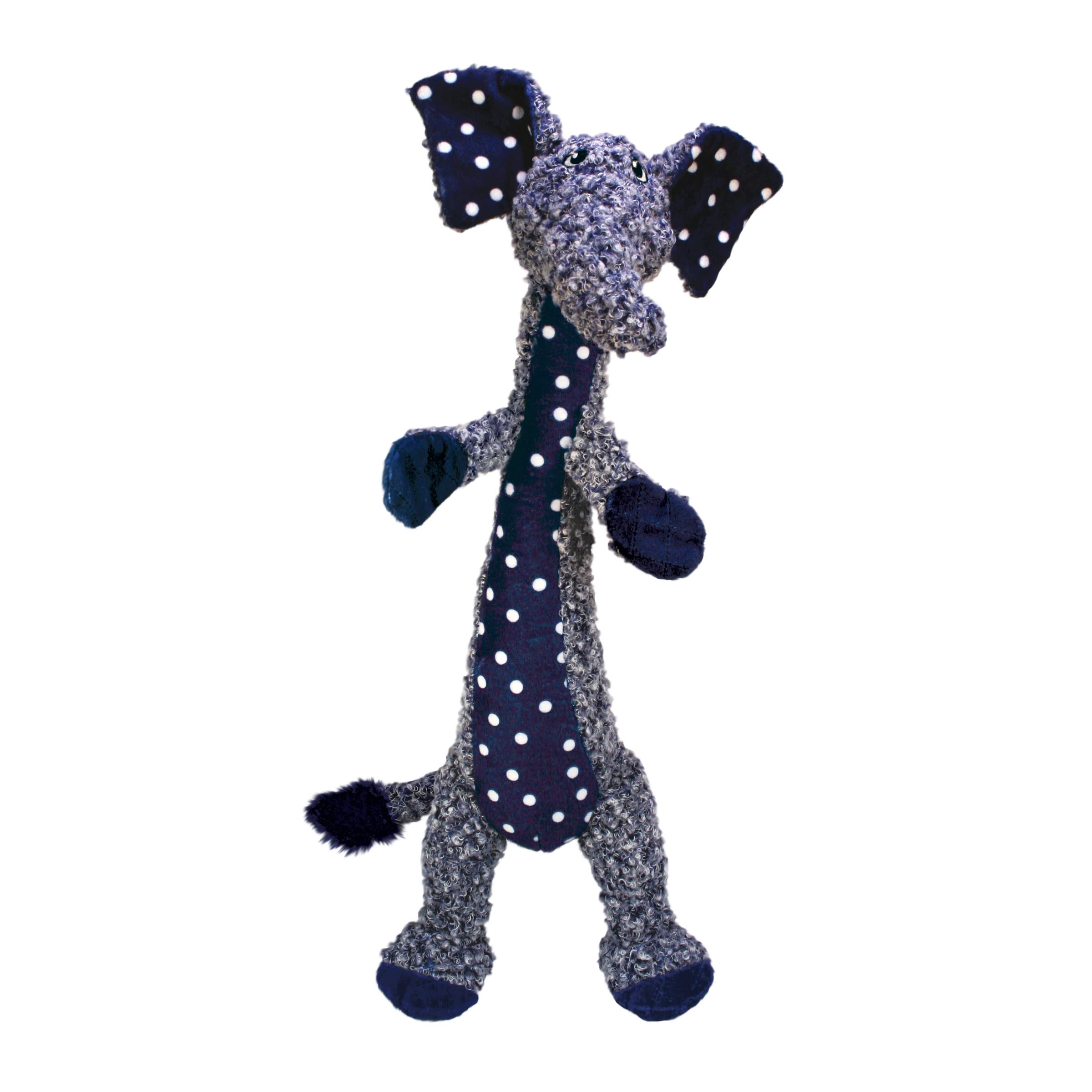 Kong Shakers Luvs Elephant - Long Body For Fetch And Tug - Blue (Large)