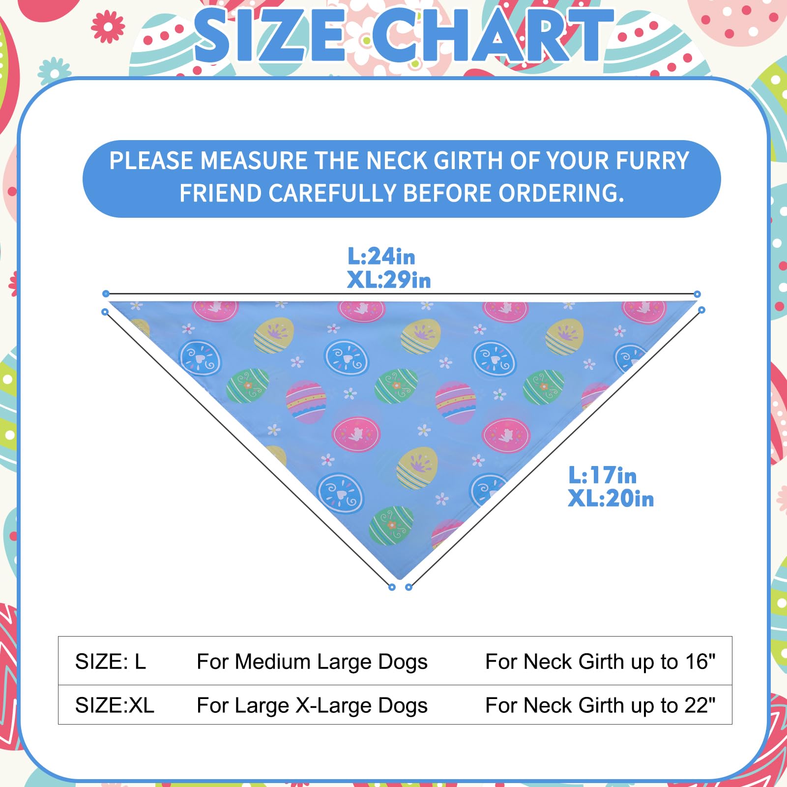 Expawlorer Easter Dog Bandana 4 Pack - Reversible Holiday Bandanas Bunny Printing, Egg Triangle Scarf Pet Costume For Boys And G