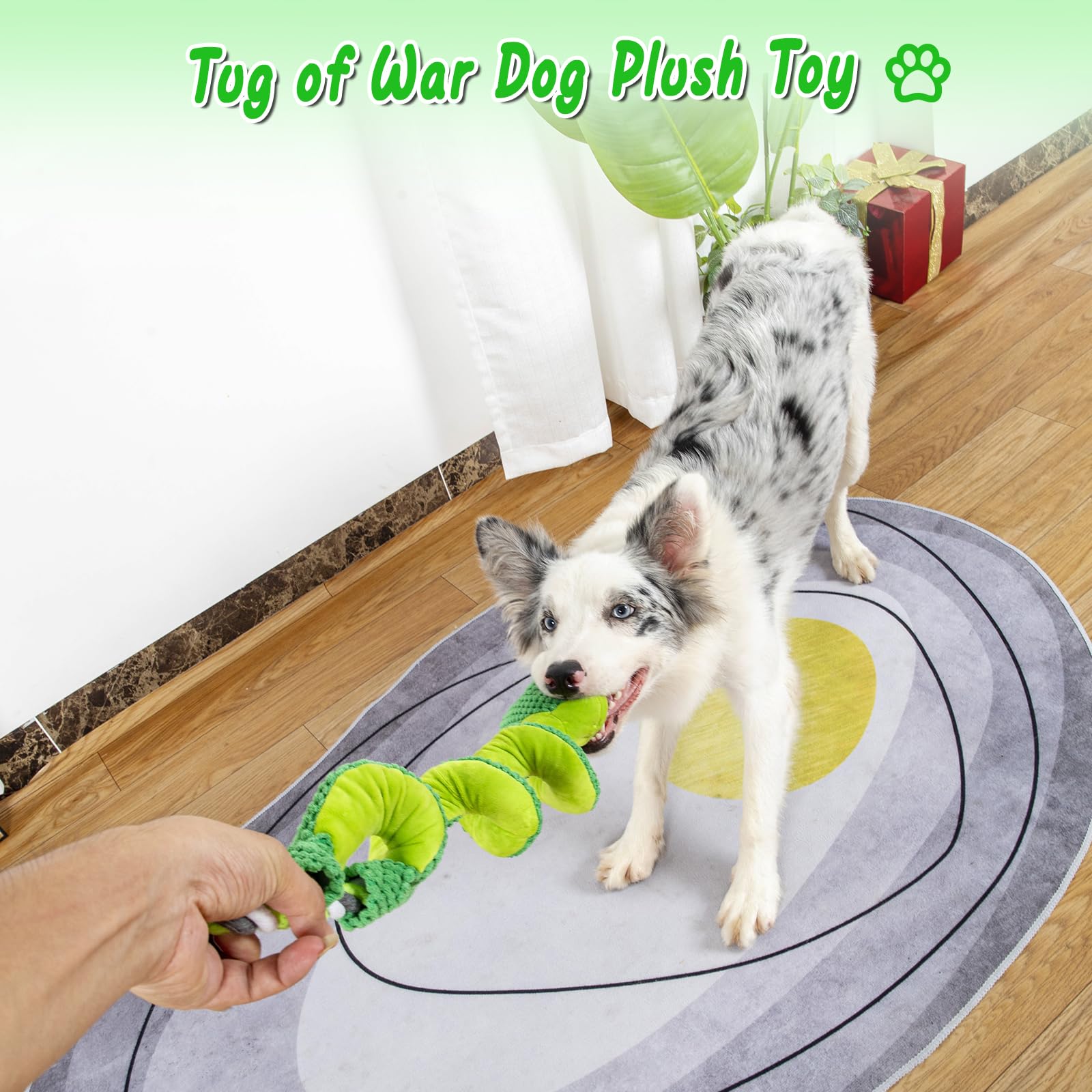 Viwik Interactive Dog Squeaky Toys, Plush Dog Chew Toys For Large Medium Small Smart Breed, Puppy Toys For Boredom And Stimulati