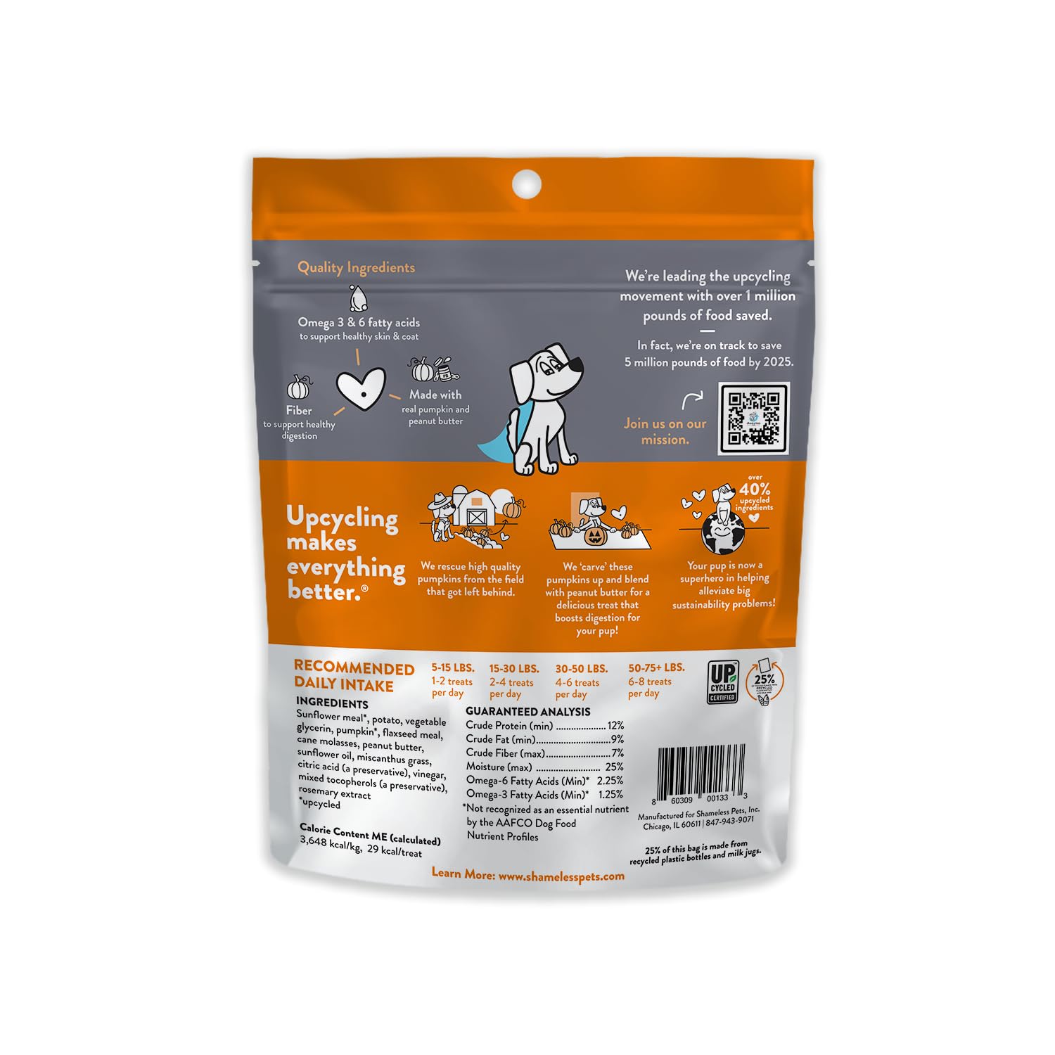 Shameless Pets Pumpkin Nut Par-Tay Soft-Baked Biscuit, 6 OZ