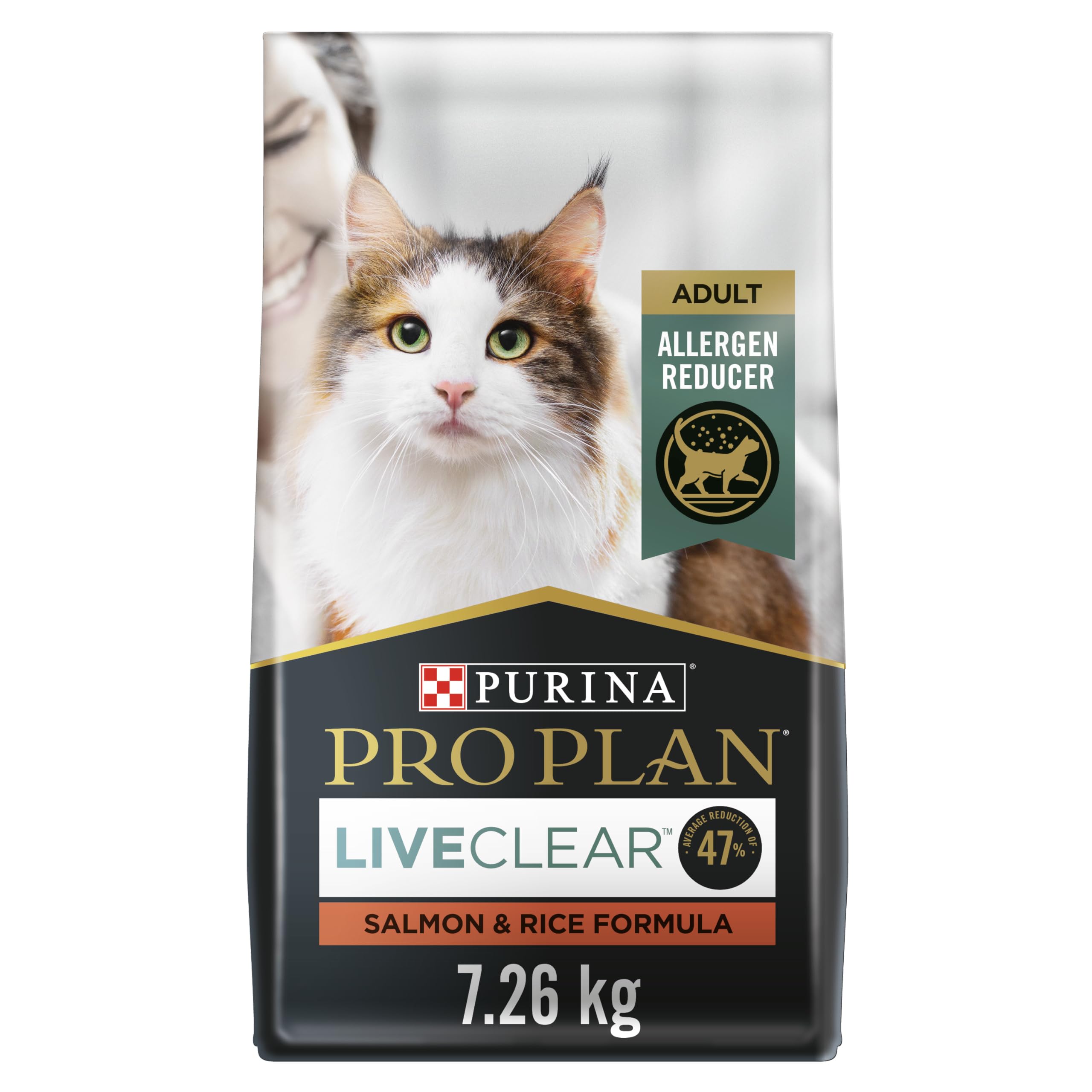 Purina Pro Plan Allergen Reducing, High Protein Cat Food, LIVECLEAR Salmon and Rice Formula - 16 lb. Bag