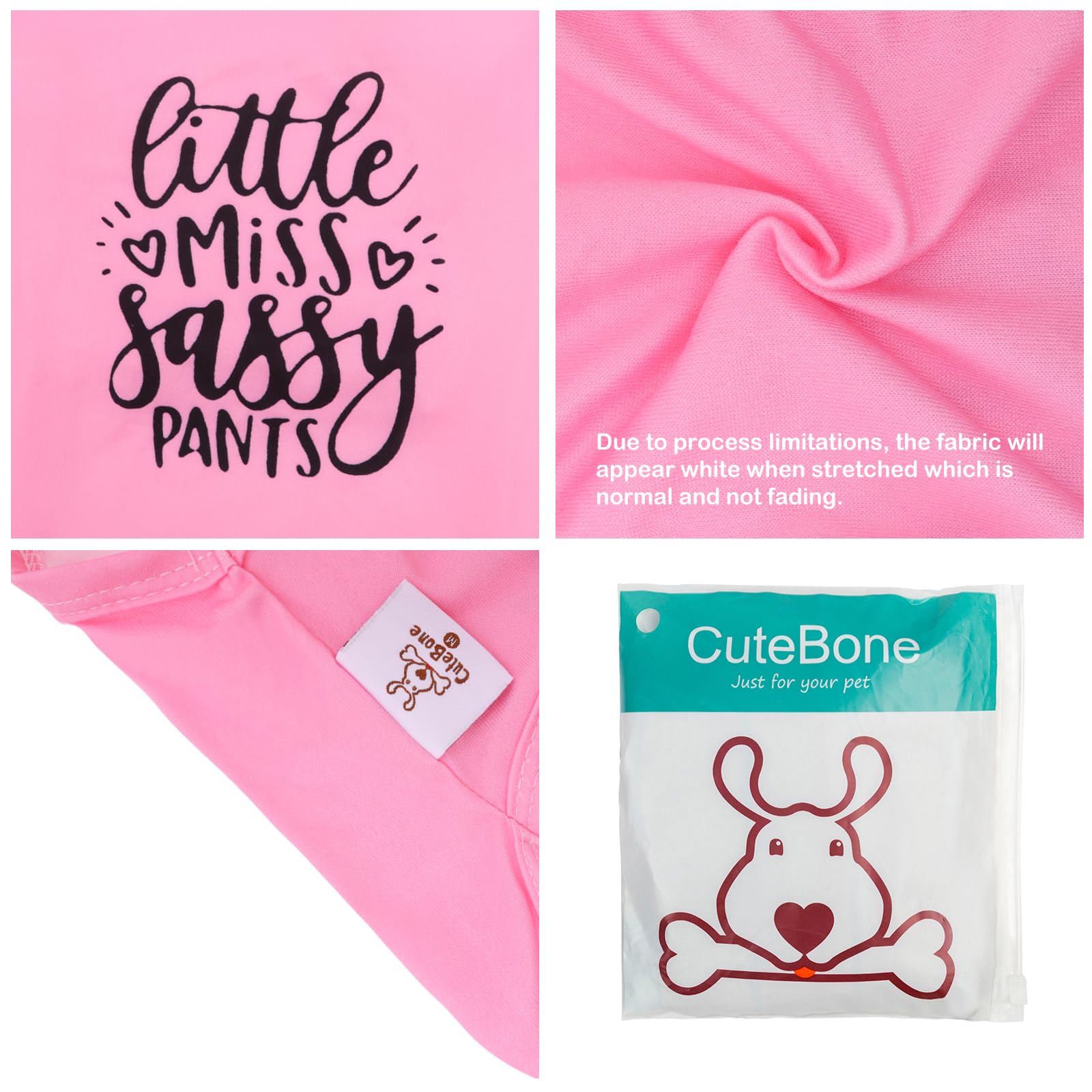 Cutebone Soft Dog Shirt Pink Lightweight Small Puppy T-Shirts Pet Clothes Breathable Tee Vest Stretchy Outfit Cat Apparel Bx01M-