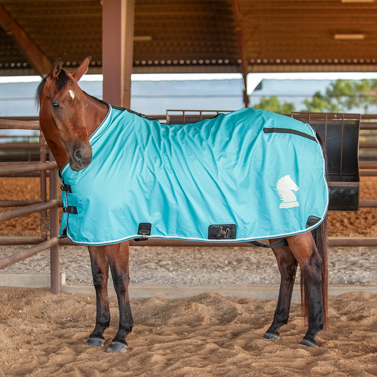 Classic Equine Classic Stable Sheet With Open Front, Turquoise, Small