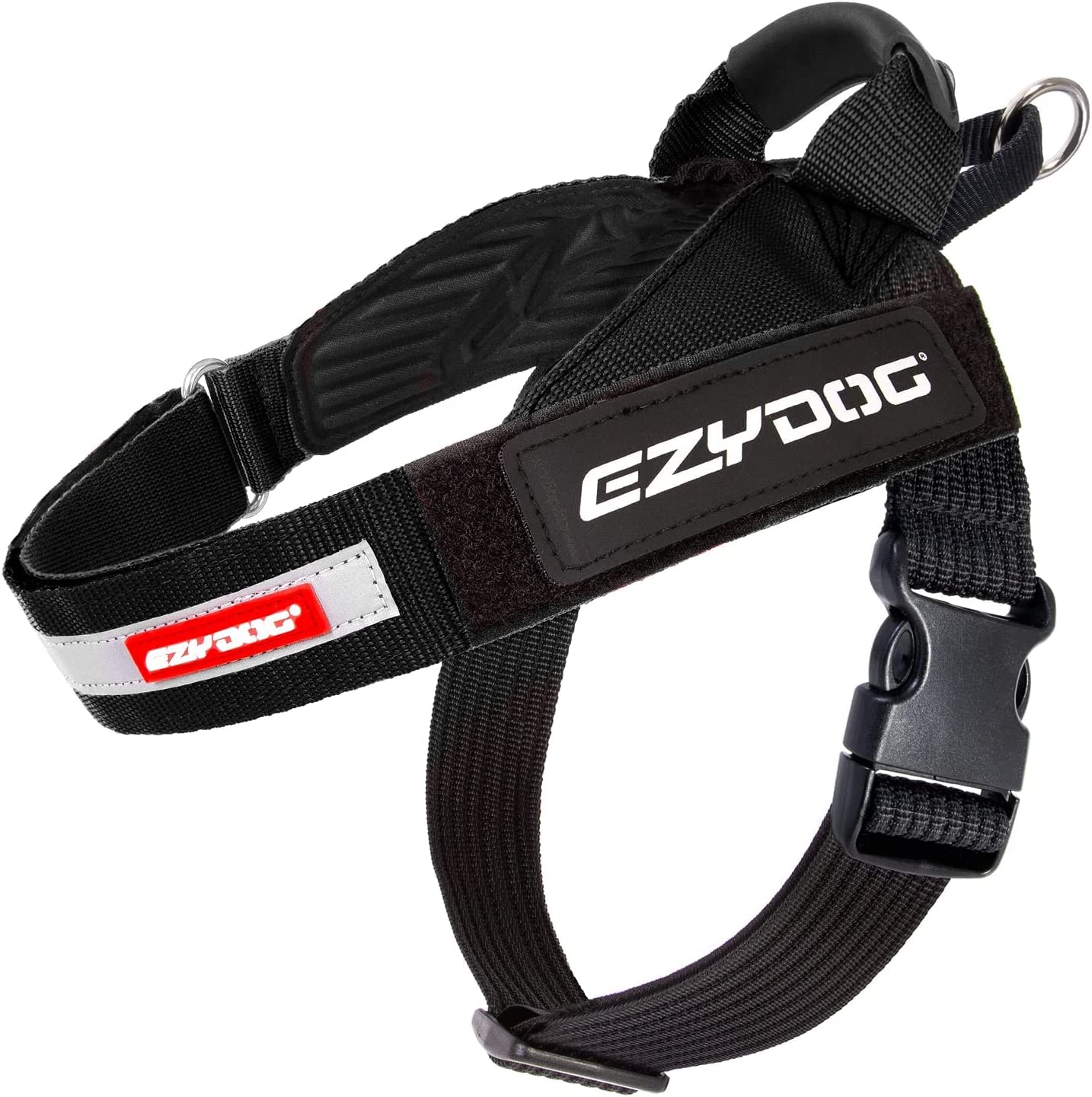Ezydog Express Dog Harness | Dog Harness For Small, Medium And Large Dogs, Angled Ergonomic Design, Moulded Grip Handle, Easy Release Side Buckle (S, Black)