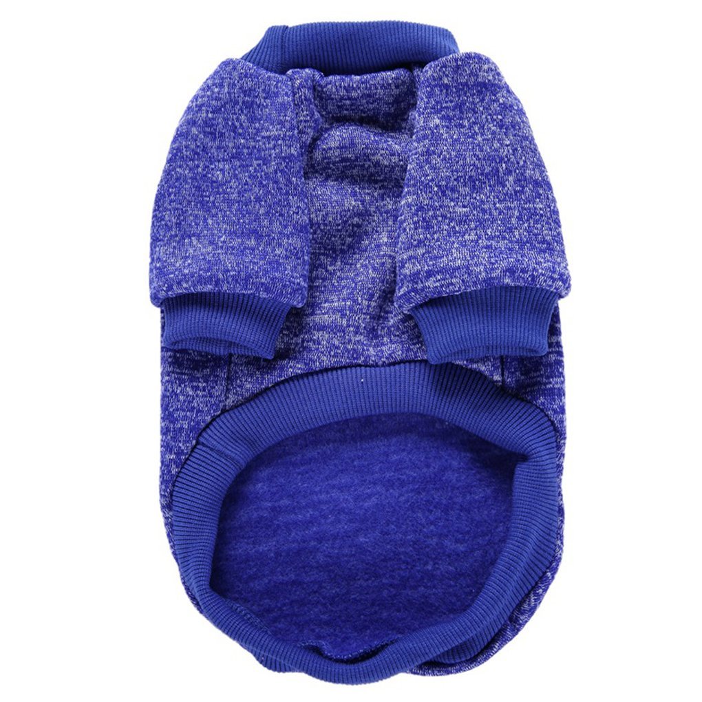 Jecikelon Pet Dog Clothes Dog Sweater Soft Thickening Warm Pup Dogs Shirt Winter Puppy Sweater For Dogs (Dark Blue, L)