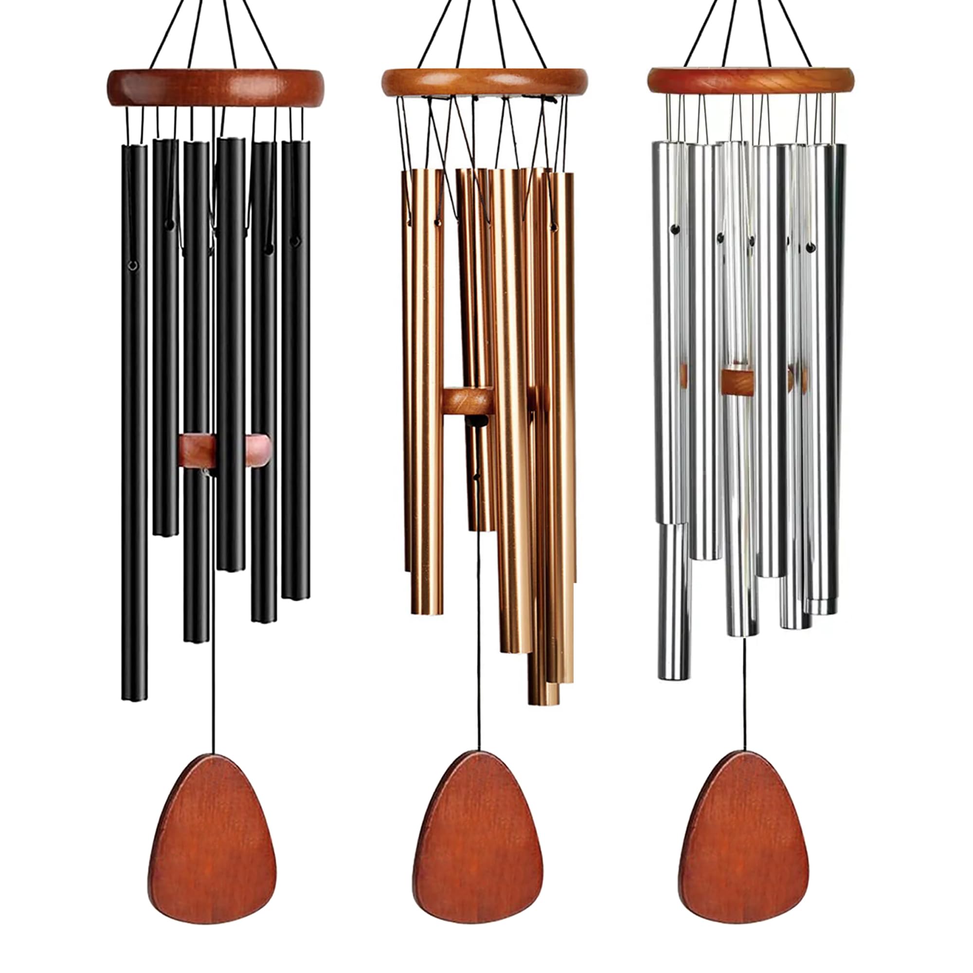Edsg Personalized Dog Memorial Wind Chimes, Design 2, Champagne Gold