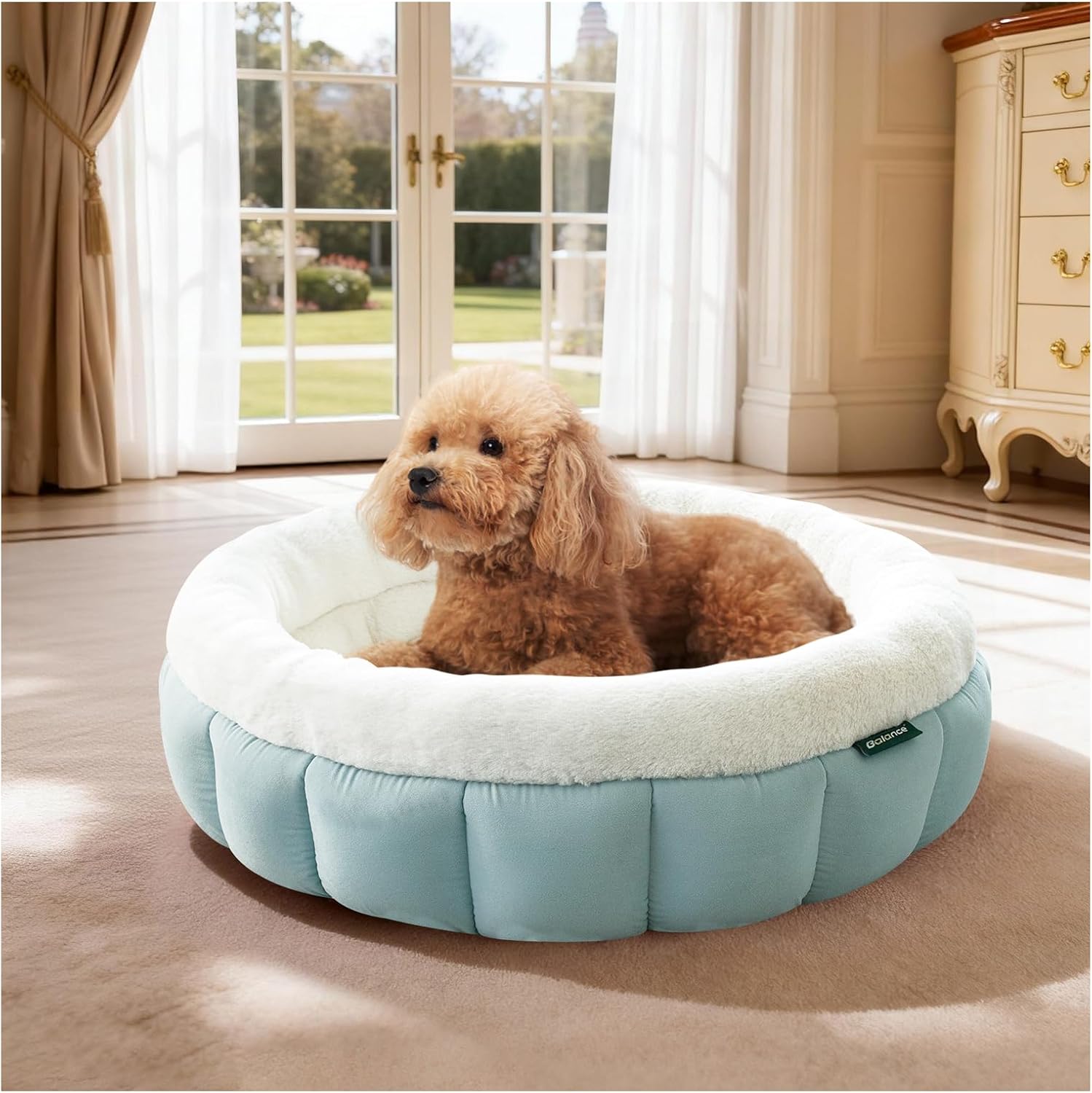 Cat Bed Round Washable Donut Bed Anti Slip Plush Kitten Puppy 18in