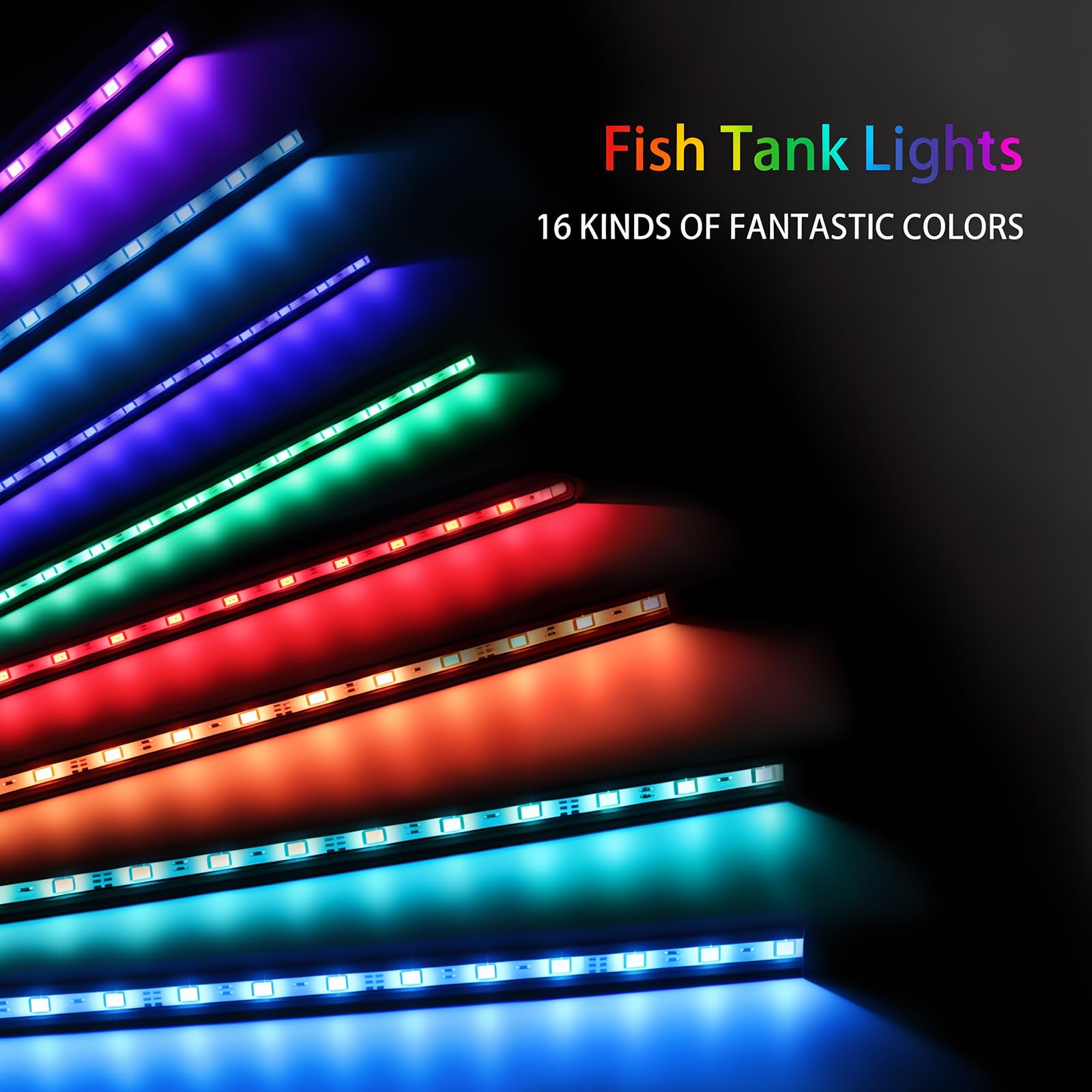 Szminiled Submersible Aquarium Light, Fish Tank Light With Air Bubble Hole, Rgb Color Changing Brightness Adjustable Ip68 Waterproof Remote Control Led Light For Aquarium Fish Tank 12 Inch
