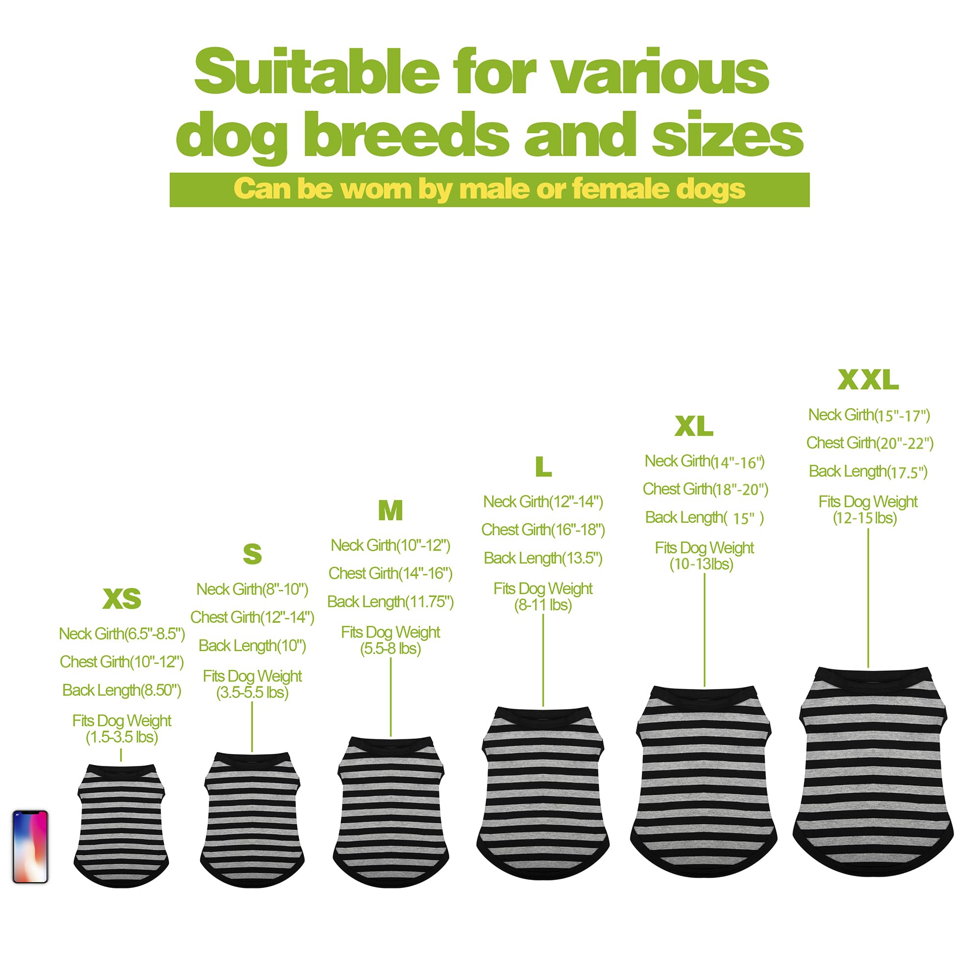 Paiaite 3 Pieces Dog Striped Shirt Light Color Cotton Sleeveless Puppy Dog Shirts Breathable Pet Apparel Tank Top Colorful Puppy Sweatshirt Dog Clothes For Small Medium Dogs Xl