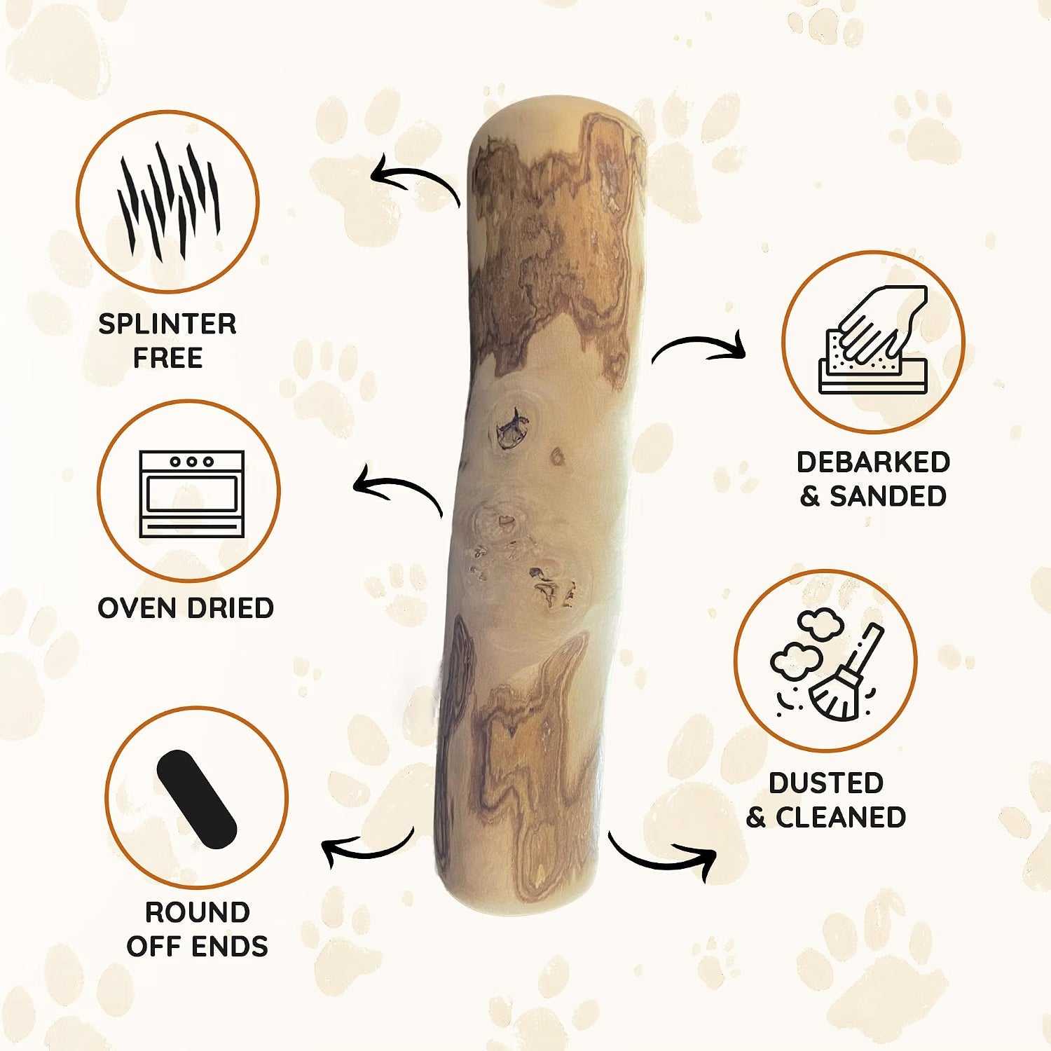 Coffee Wood Dog Chew with Salmon Oil – Natural Chew Stick