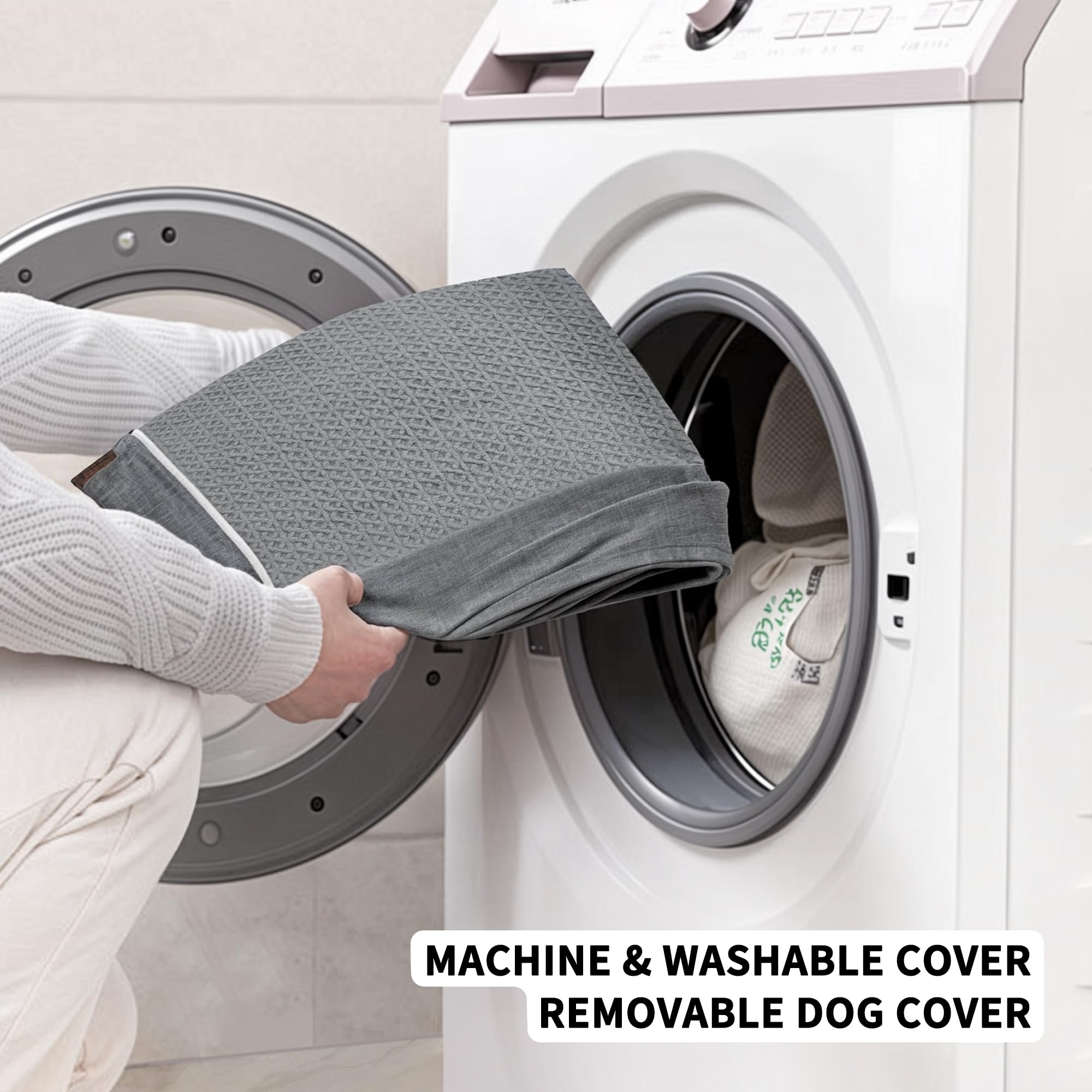 Orthopedic Dog Bed - Extra Large Dog Bed, Waterproof & Washable W/Removable Pet Bed Cover,Dog Beds Large W/Egg Crate Foam Suppor