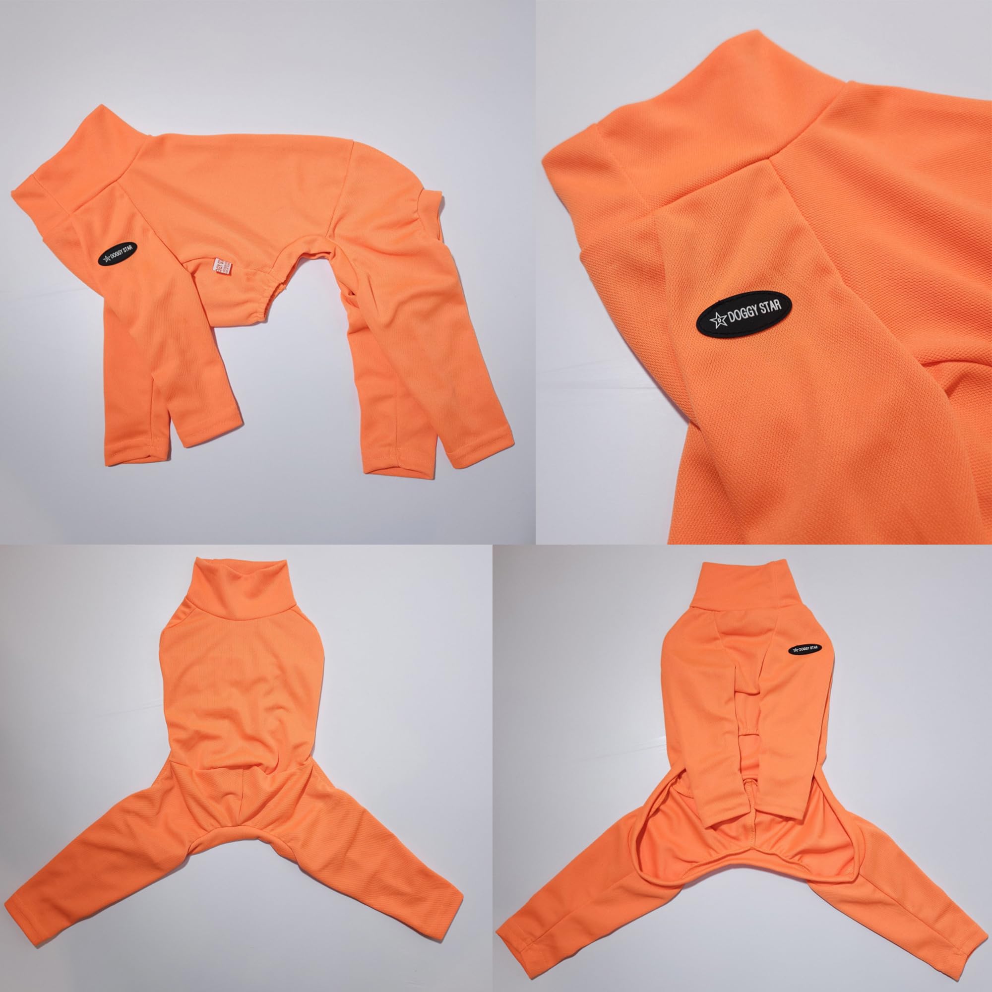 D Doggy Star Italian Greyhound Clothes Strechy Neon Onsie Spring Summer (Xl,Onsi Ne Orange)
